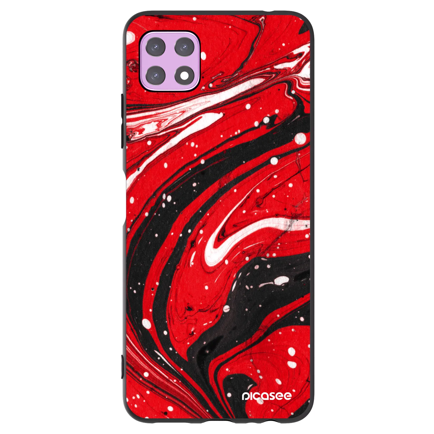 Silikónový čierny obal pre Samsung Galaxy A22 A226B 5G - Red black