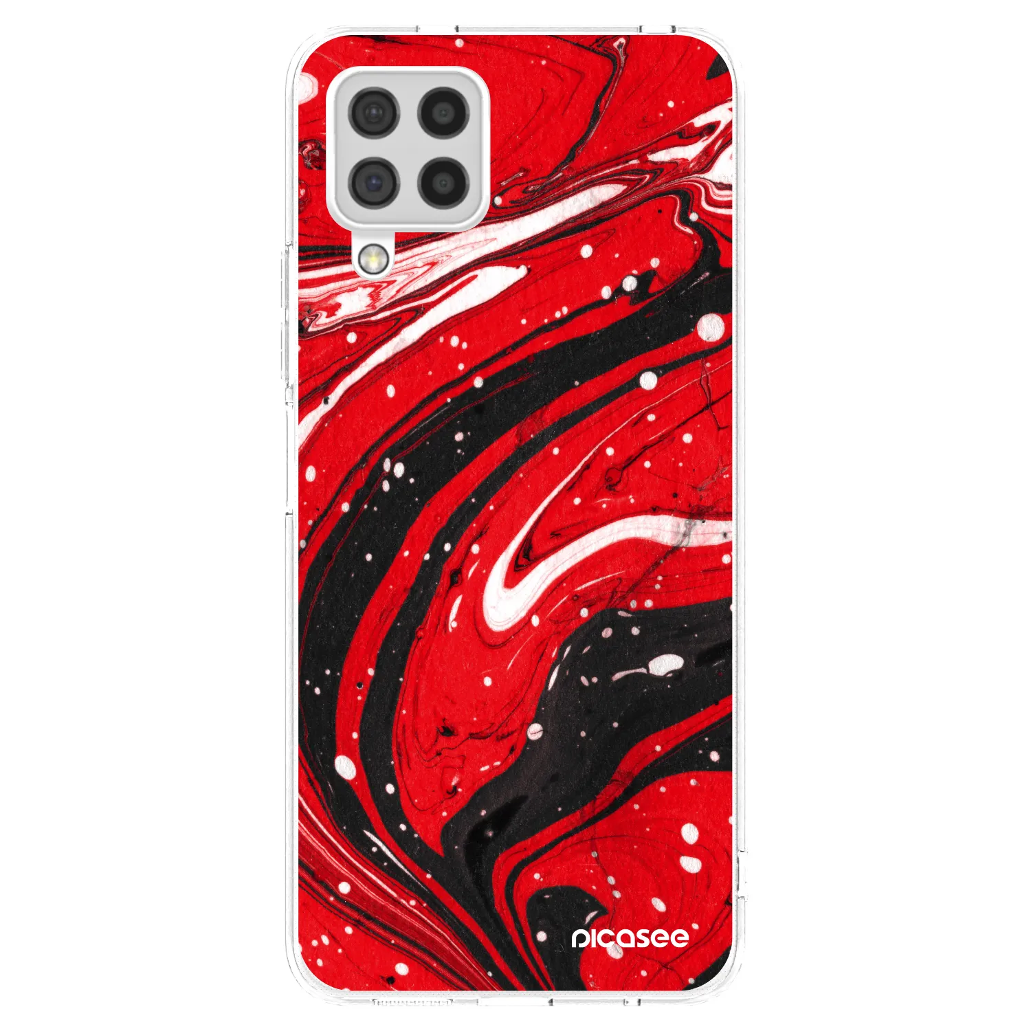 Silikónový prehľadný obal pre Samsung Galaxy A22 A225F 4G - Red black
