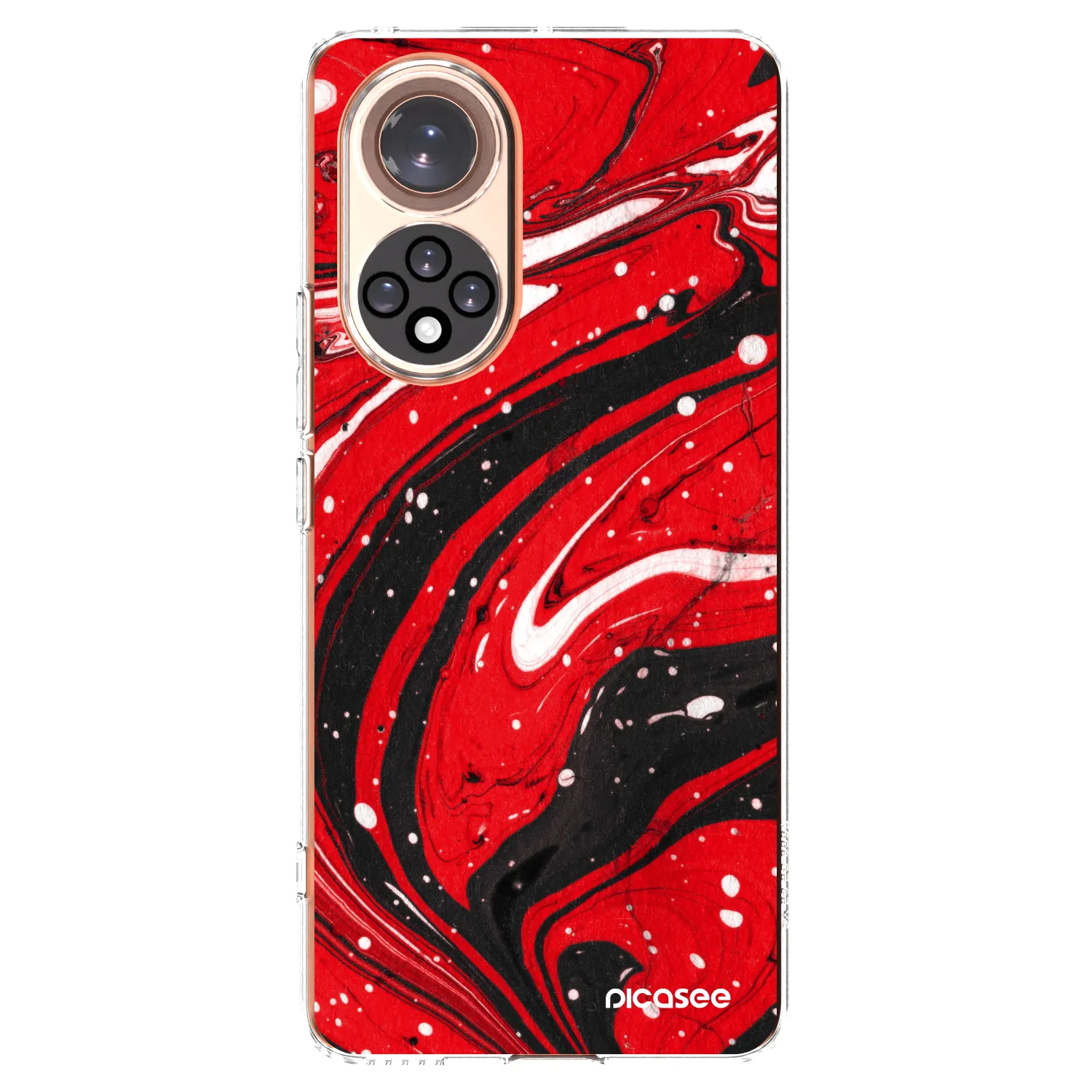 Picasee silikónový prehľadný obal pre Huawei Nova 9 - Red black