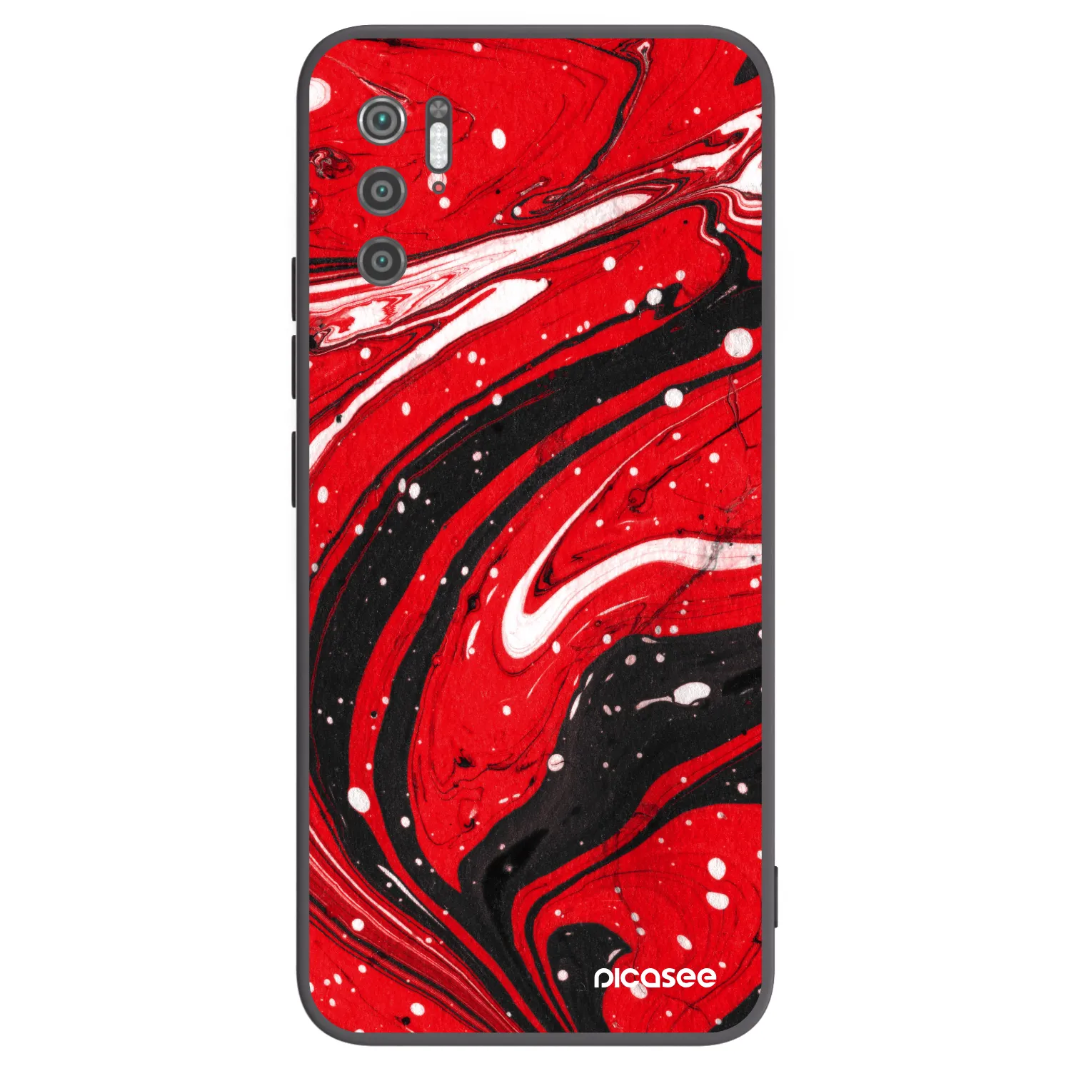 Picasee silikónový čierny obal pre Xiaomi Poco M3 Pro 5G - Red black