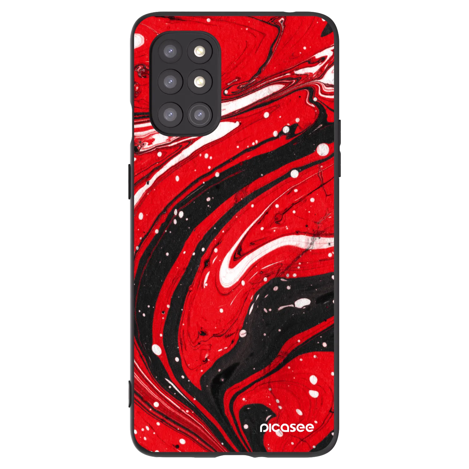 Picasee silikónový čierny obal pre OnePlus 8T - Red black