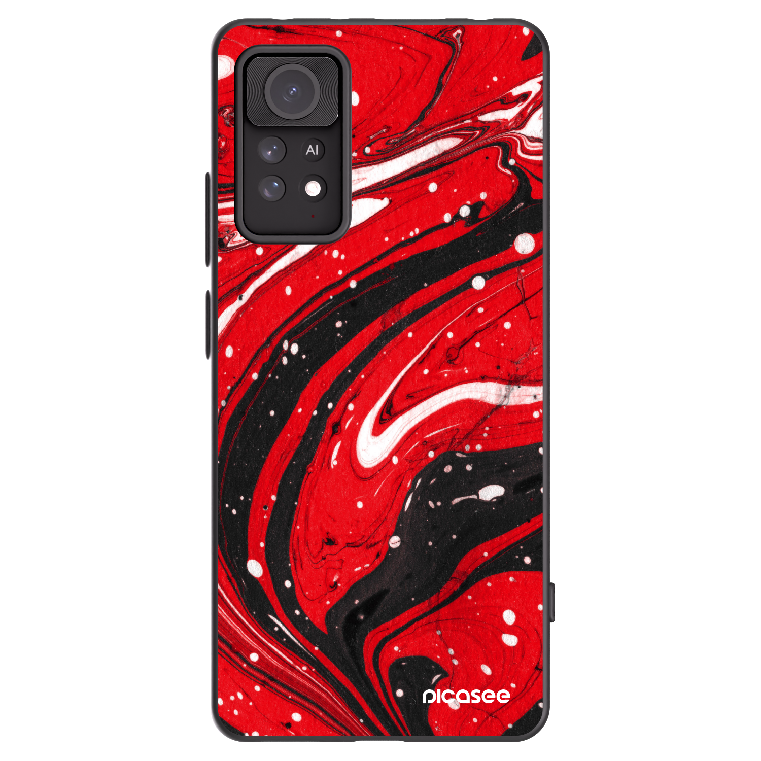 Picasee silikónový čierny obal pre Xiaomi Redmi Note 11 Pro - Red black
