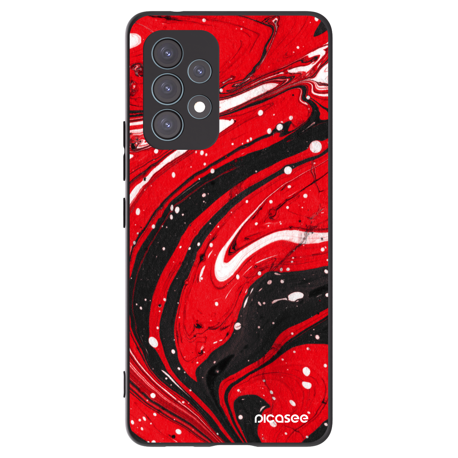 Picasee silikónový čierny obal pre Samsung Galaxy A53 5G A536 - Red black