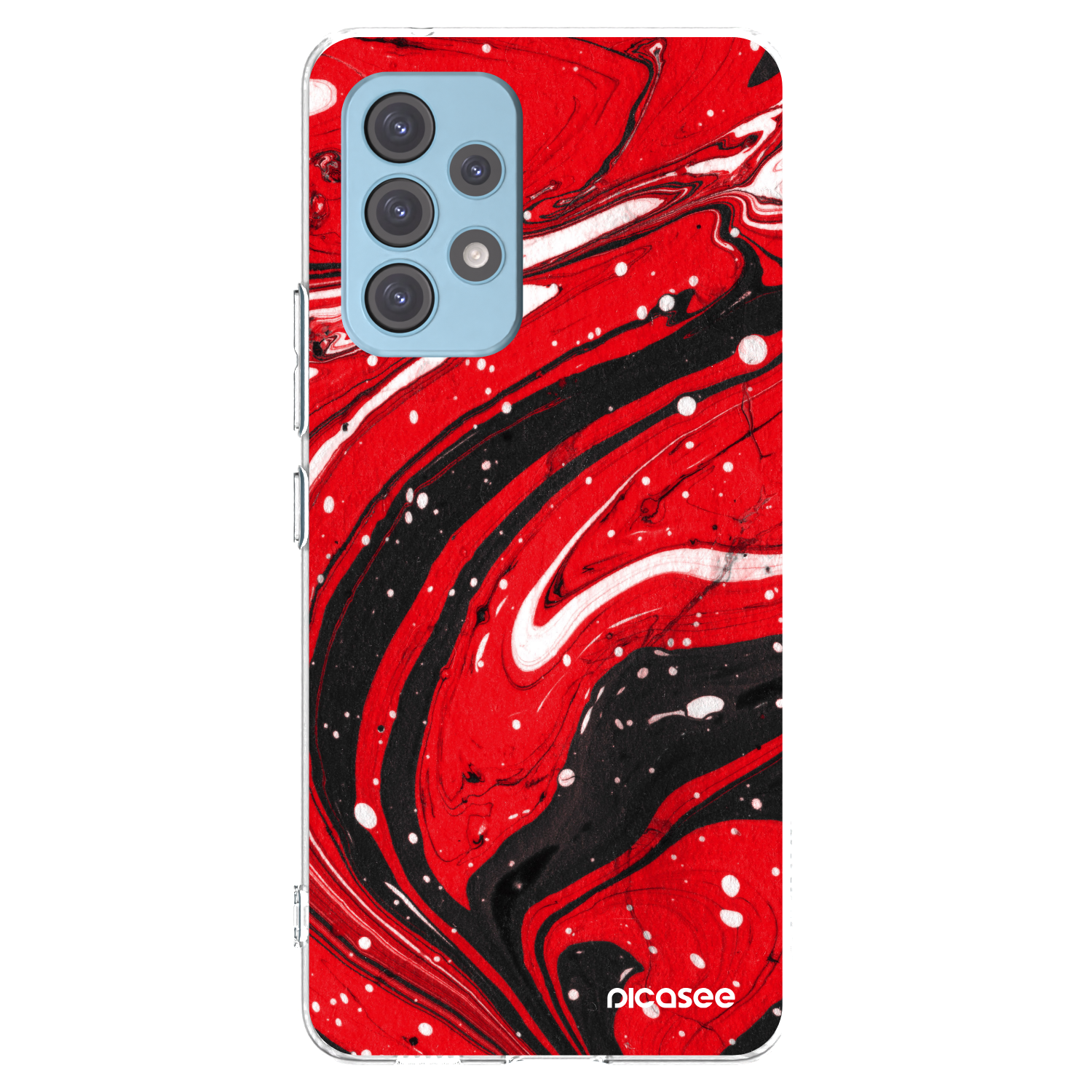 Silikónový prehľadný obal pre Samsung Galaxy A53 5G A536 - Red black