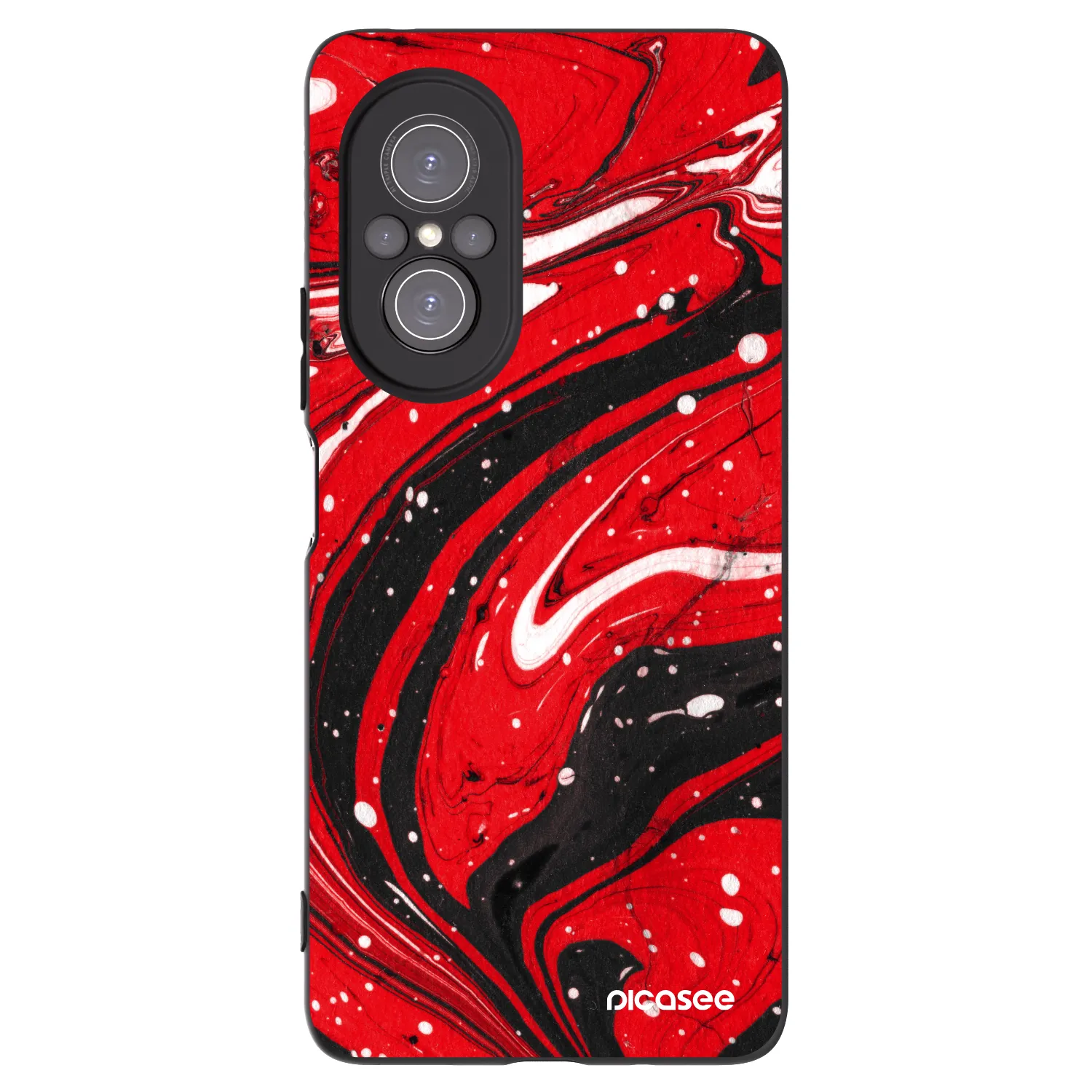 Picasee silikónový čierny obal pre Huawei Nova 9 SE - Red black