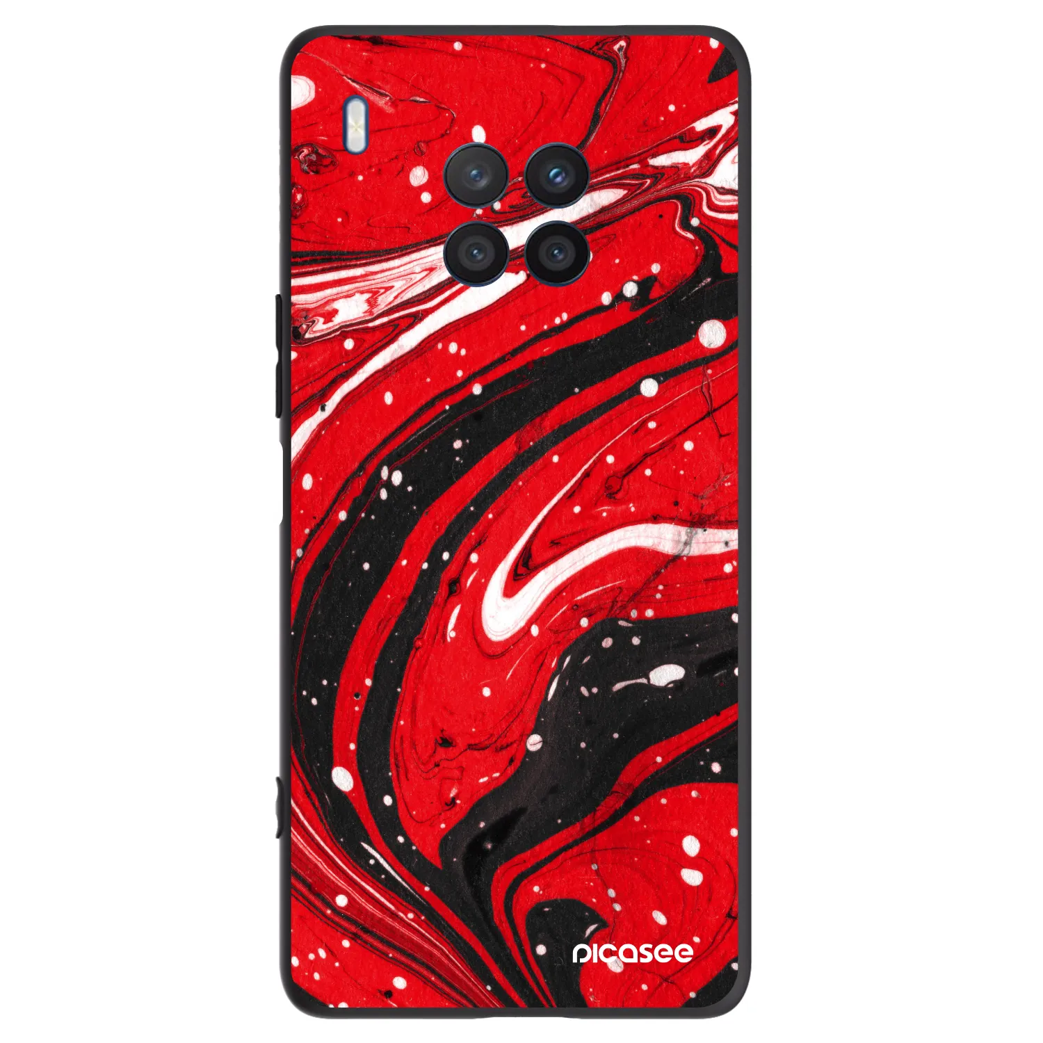Picasee silikónový čierny obal pre Honor 50 Lite - Red black