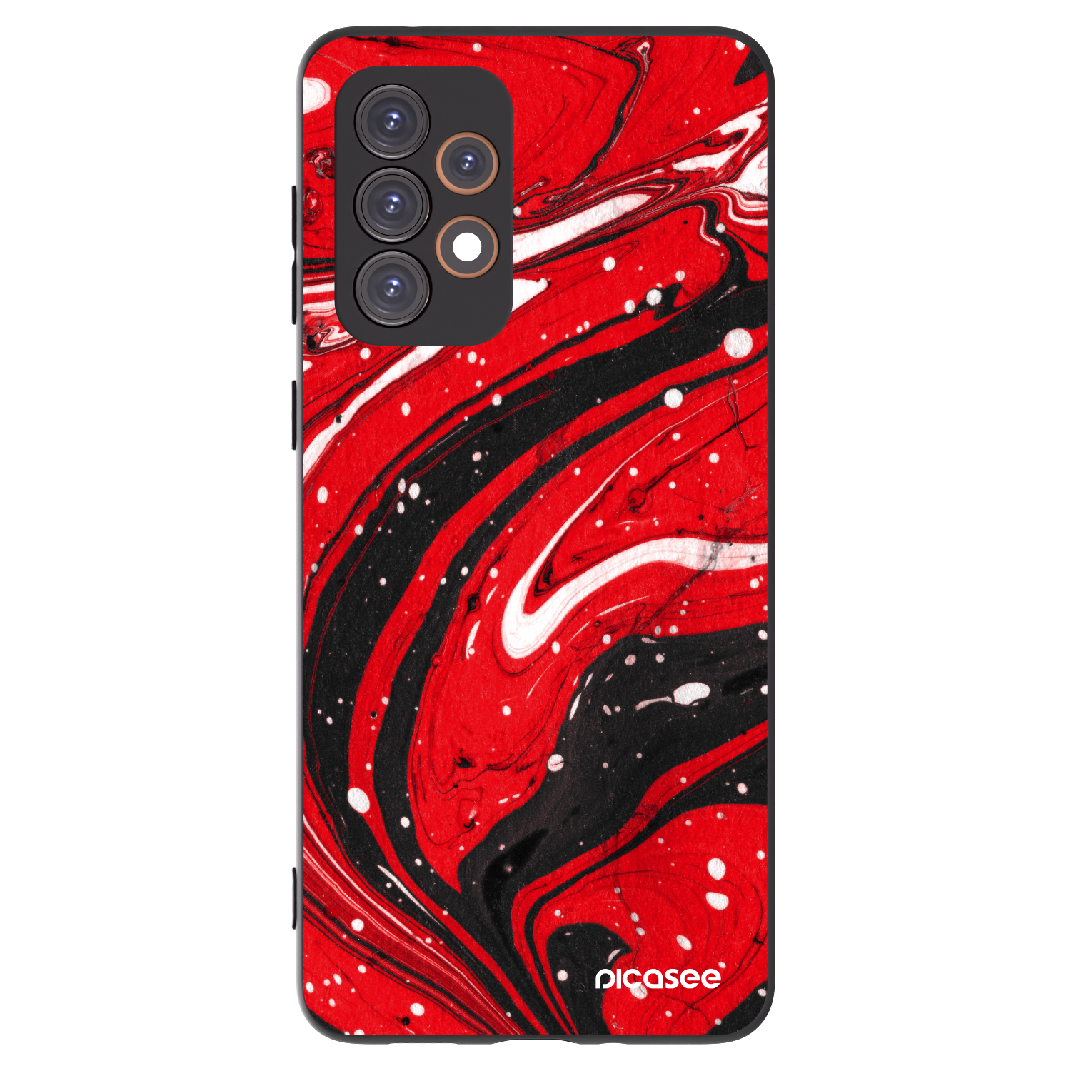 Picasee silikónový čierny obal pre Samsung Galaxy A33 5G A336 - Red black