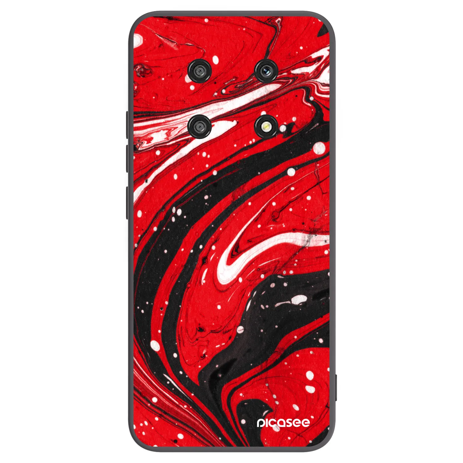 Picasee silikónový čierny obal pre Honor Magic4 Lite 5G - Red black