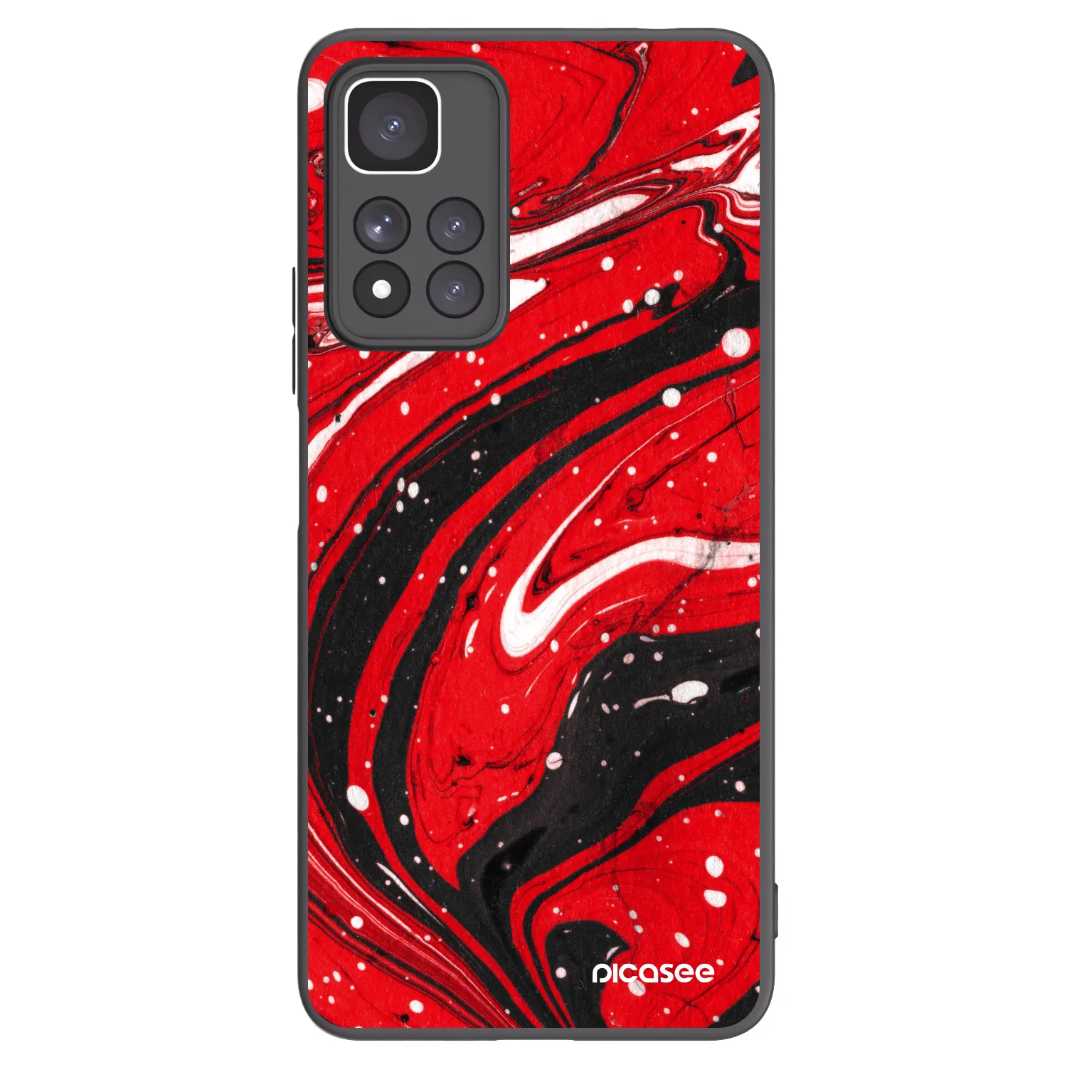 Picasee silikónový čierny obal pre Xiaomi Redmi Note 11 Pro+ 5G - Red black