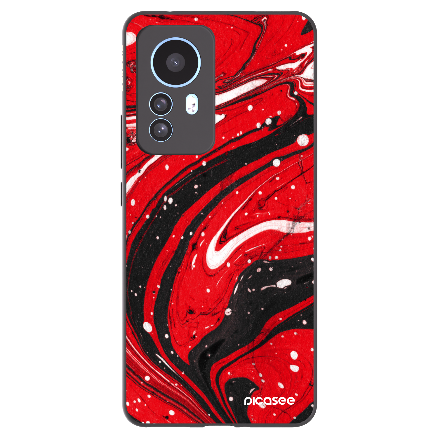 Picasee silikónový čierny obal pre Xiaomi 12T Pro - Red black