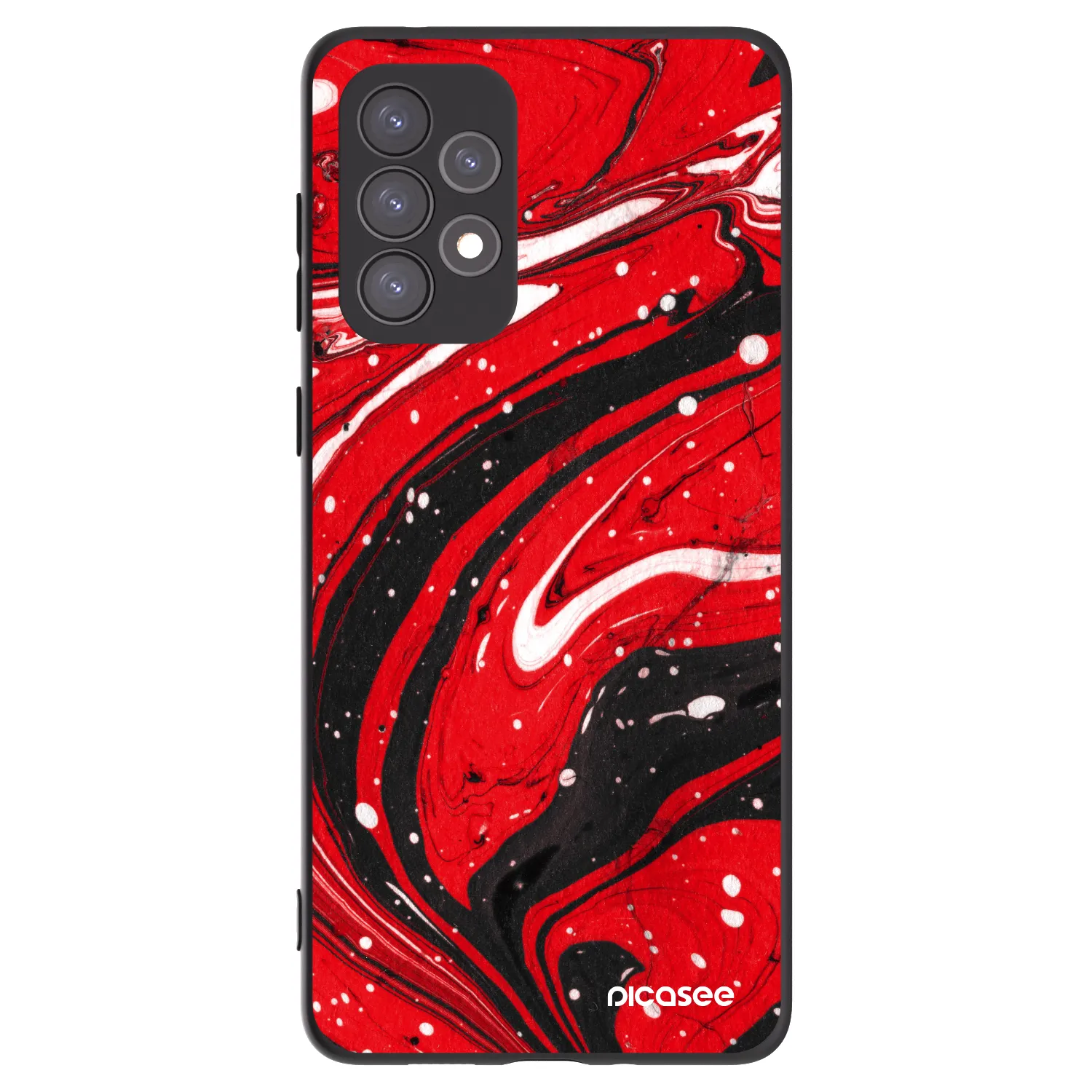 Picasee silikónový čierny obal pre Samsung Galaxy A73 5G - Red black