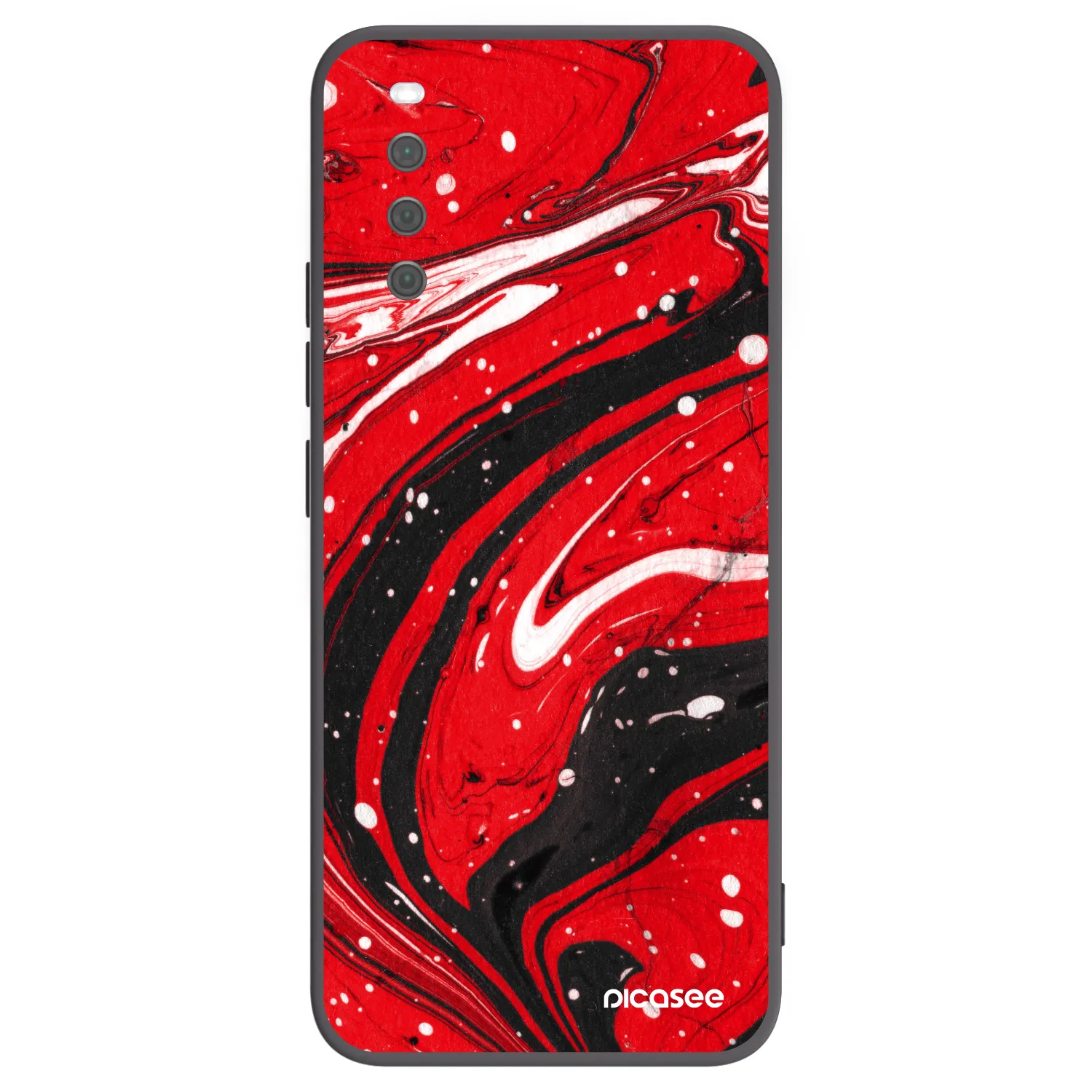 Picasee silikónový čierny obal pre Sony Xperia 10 III - Red black
