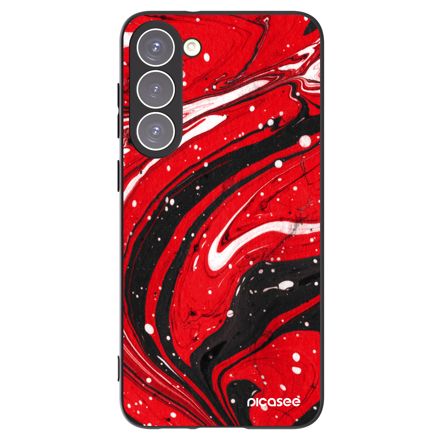 Picasee silikónový čierny obal pre Samsung Galaxy S23+ 5G - Red black