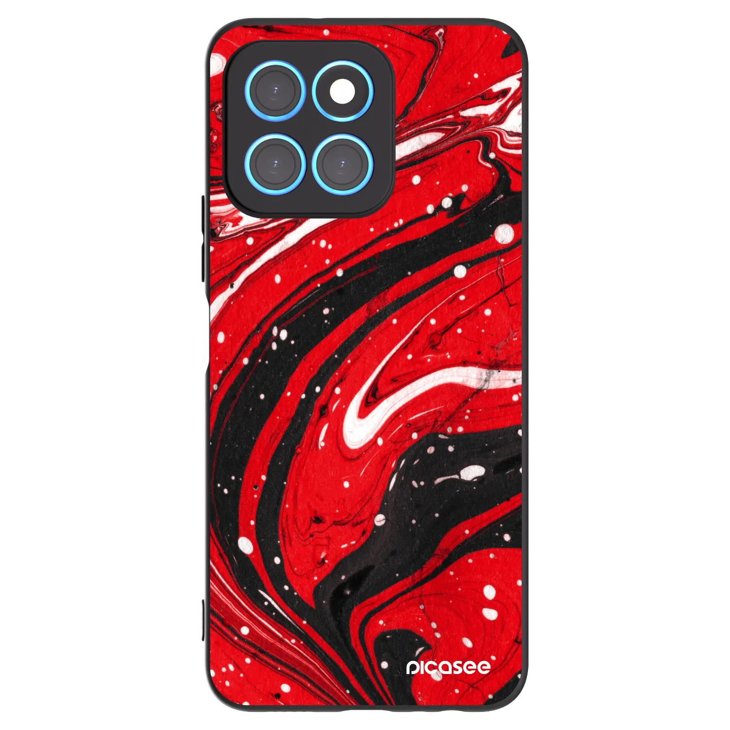 Picasee silikónový čierny obal pre Honor X8 5G - Red black