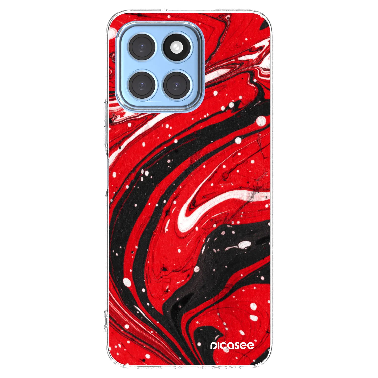 Picasee silikónový prehľadný obal pre Honor X6 - Red black