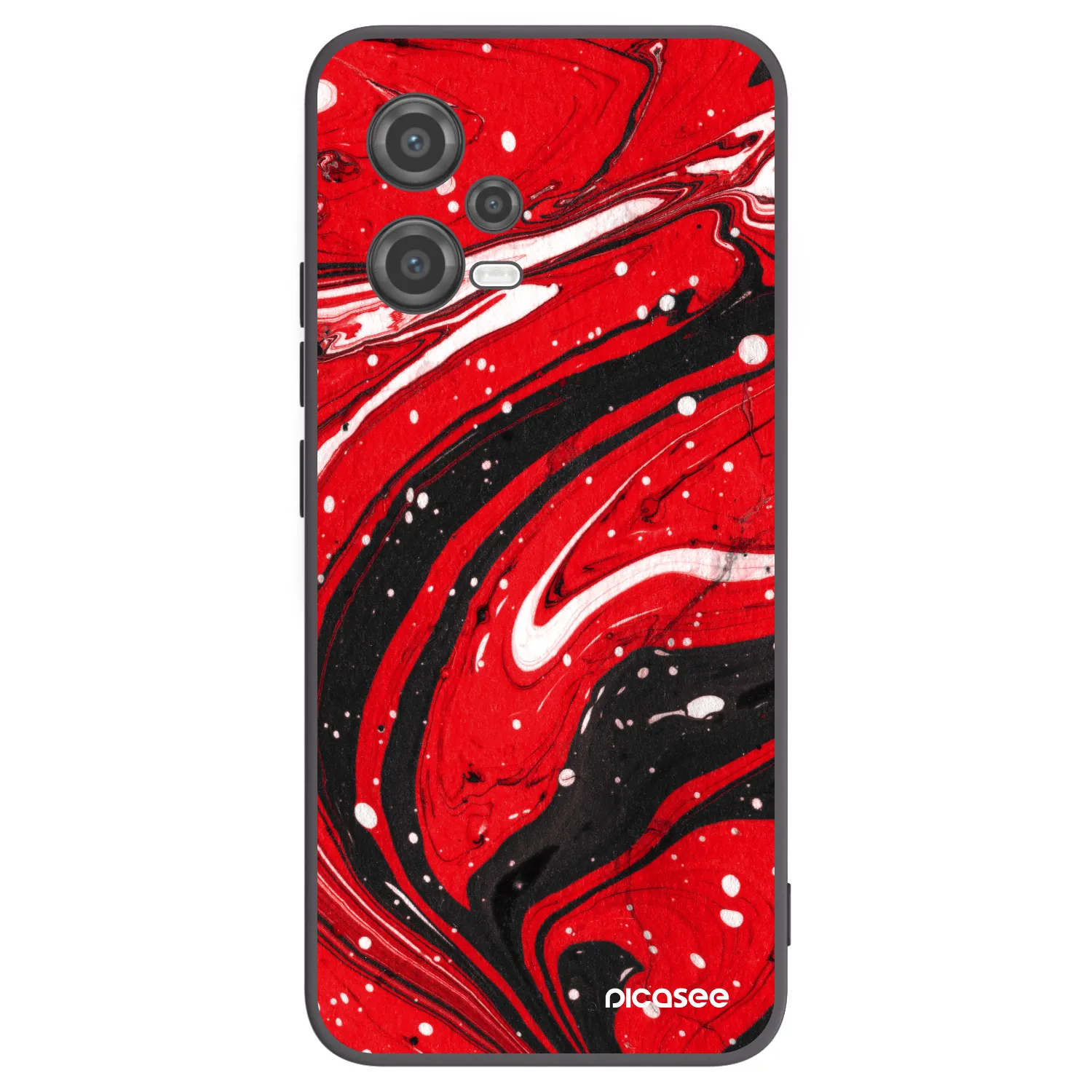 Picasee silikónový čierny obal pre Xiaomi Poco X5 - Red black