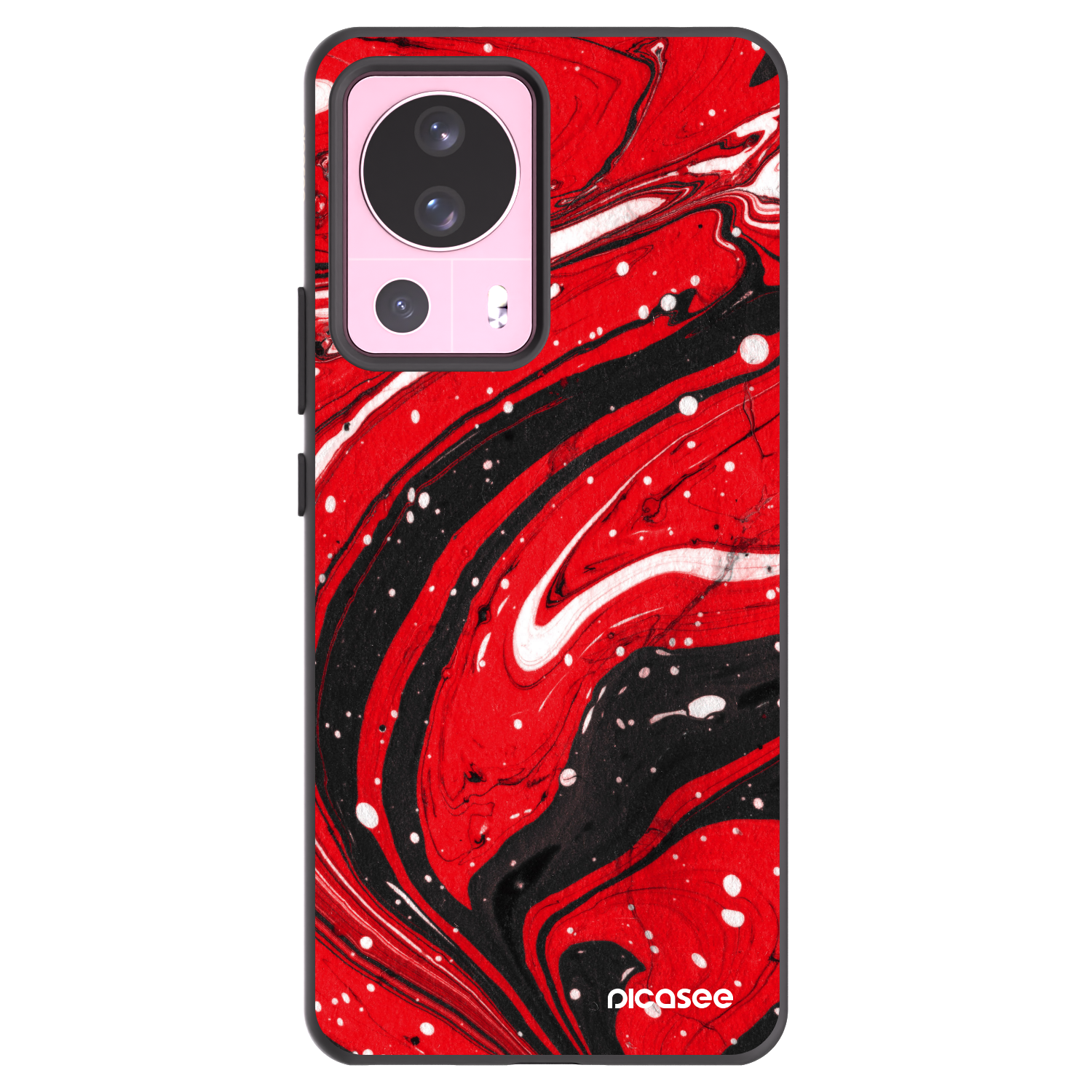 Picasee silikónový čierny obal pre Xiaomi 13 Lite - Red black