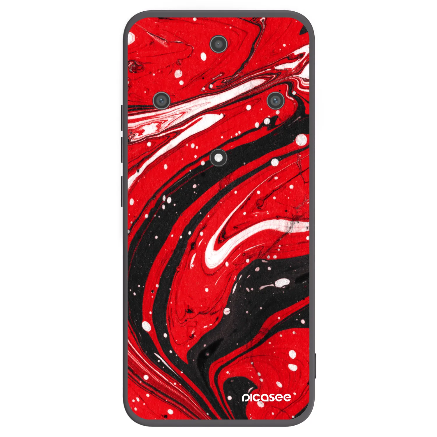 Picasee silikónový čierny obal pre Honor Magic5 Lite 5G - Red black