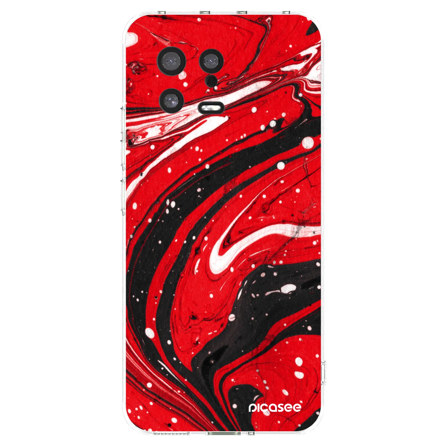 Silikónový prehľadný obal pre Xiaomi 13 - Red black