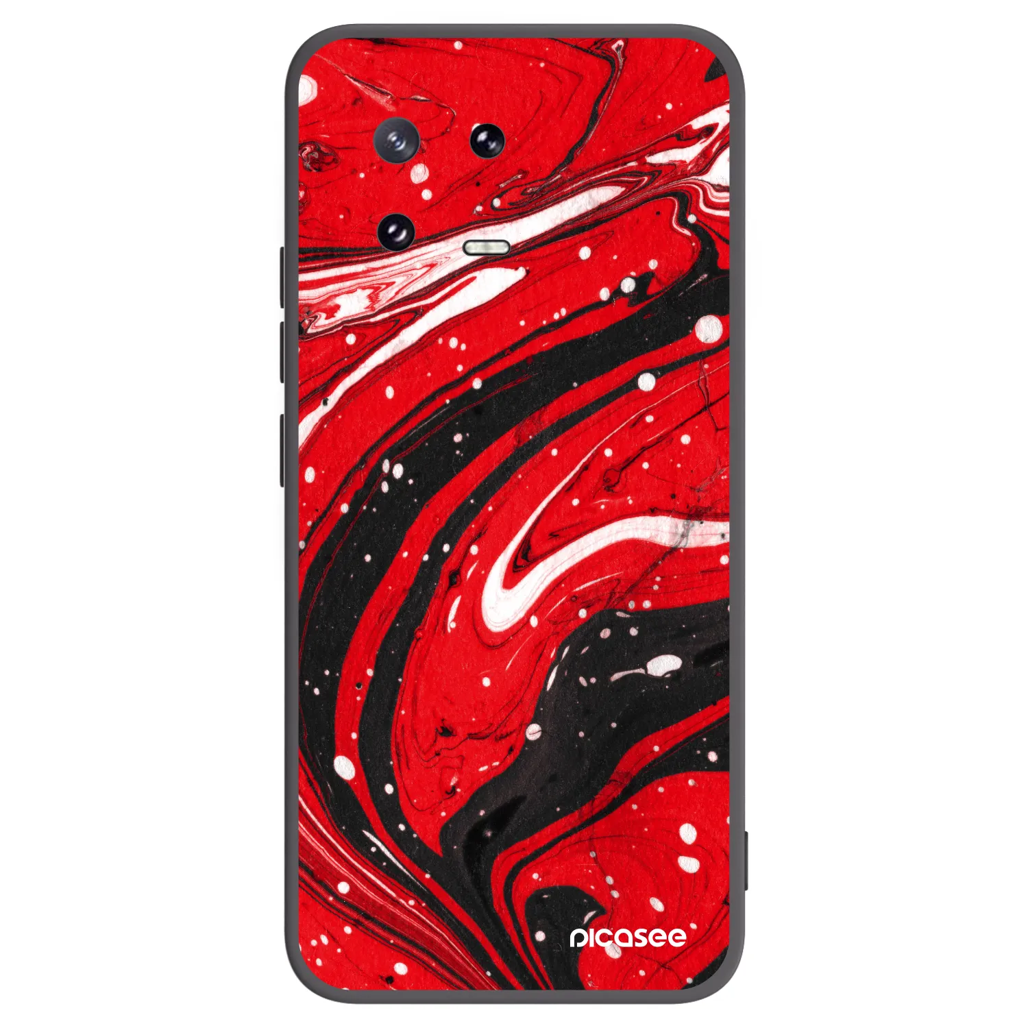 Picasee silikónový čierny obal pre Xiaomi 13 Pro - Red black