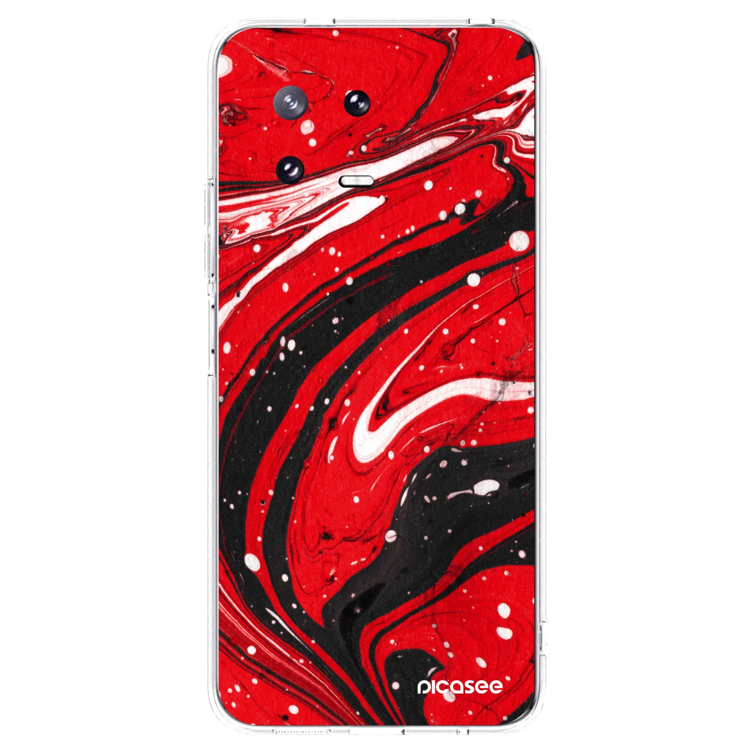 Picasee silikónový prehľadný obal pre Xiaomi 13 Pro - Red black