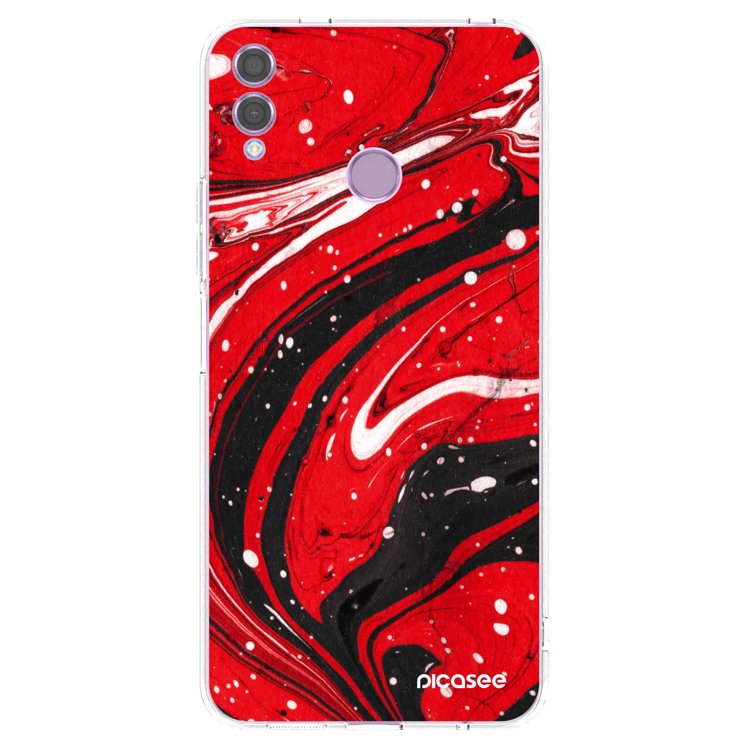 Silikónový prehľadný obal pre Honor 8X - Red black
