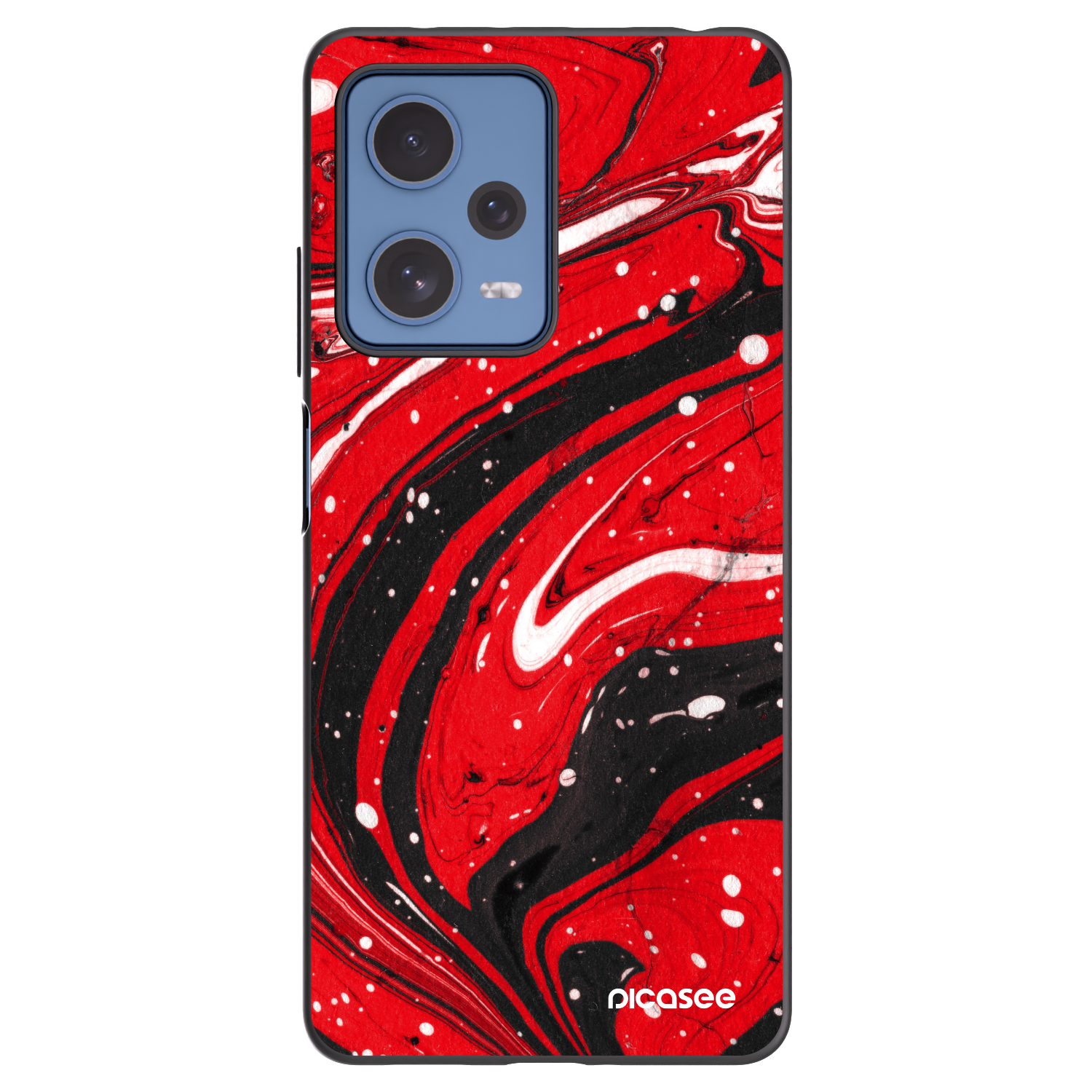 Picasee silikónový čierny obal pre Xiaomi Redmi Note 12 Pro 5G - Red black