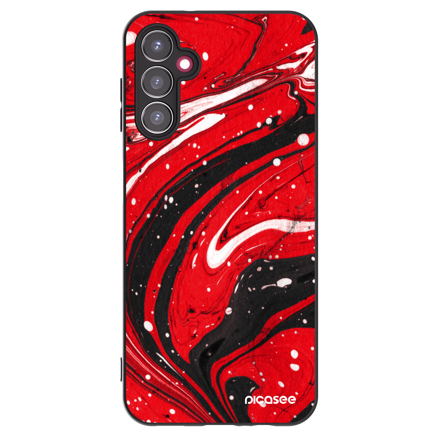 Picasee silikónový čierny obal pre Samsung Galaxy A14 5G A146P - Red black