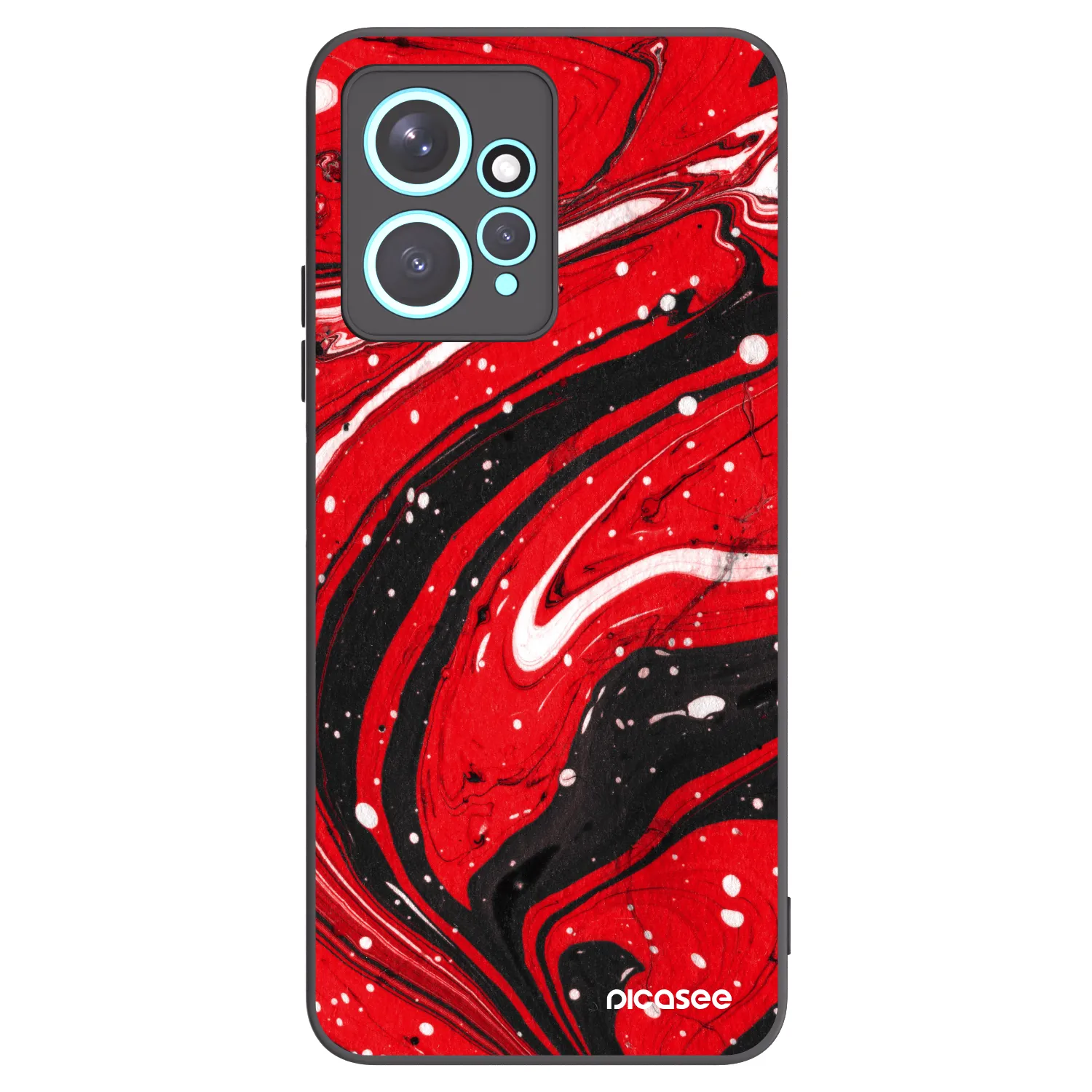Picasee silikónový čierny obal pre Xiaomi Redmi Note 12 4G - Red black