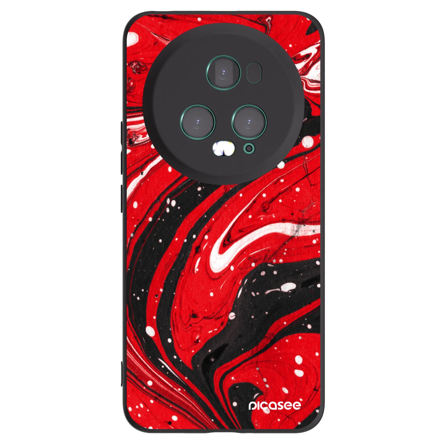 Picasee silikónový čierny obal pre Honor Magic5 Pro - Red black