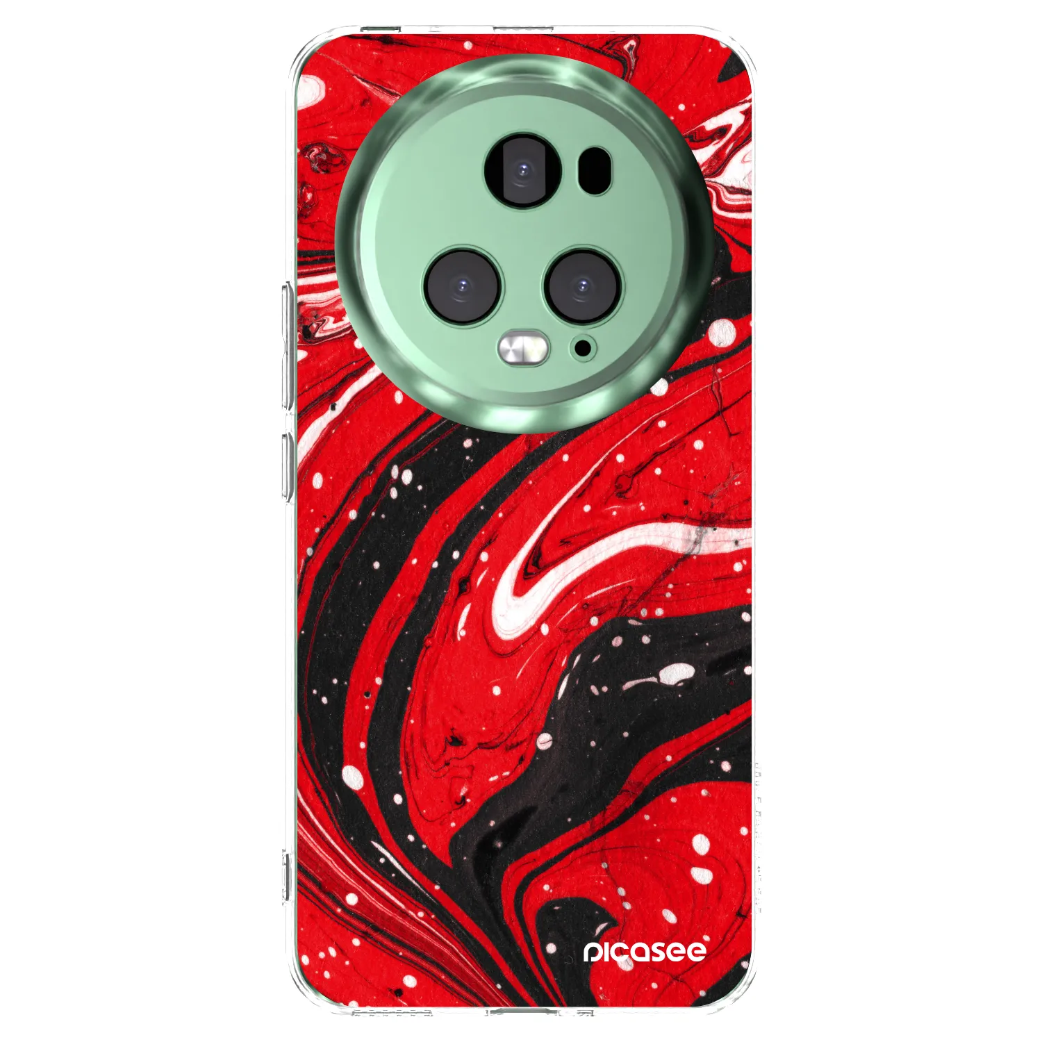 Picasee silikónový prehľadný obal pre Honor Magic5 Pro - Red black