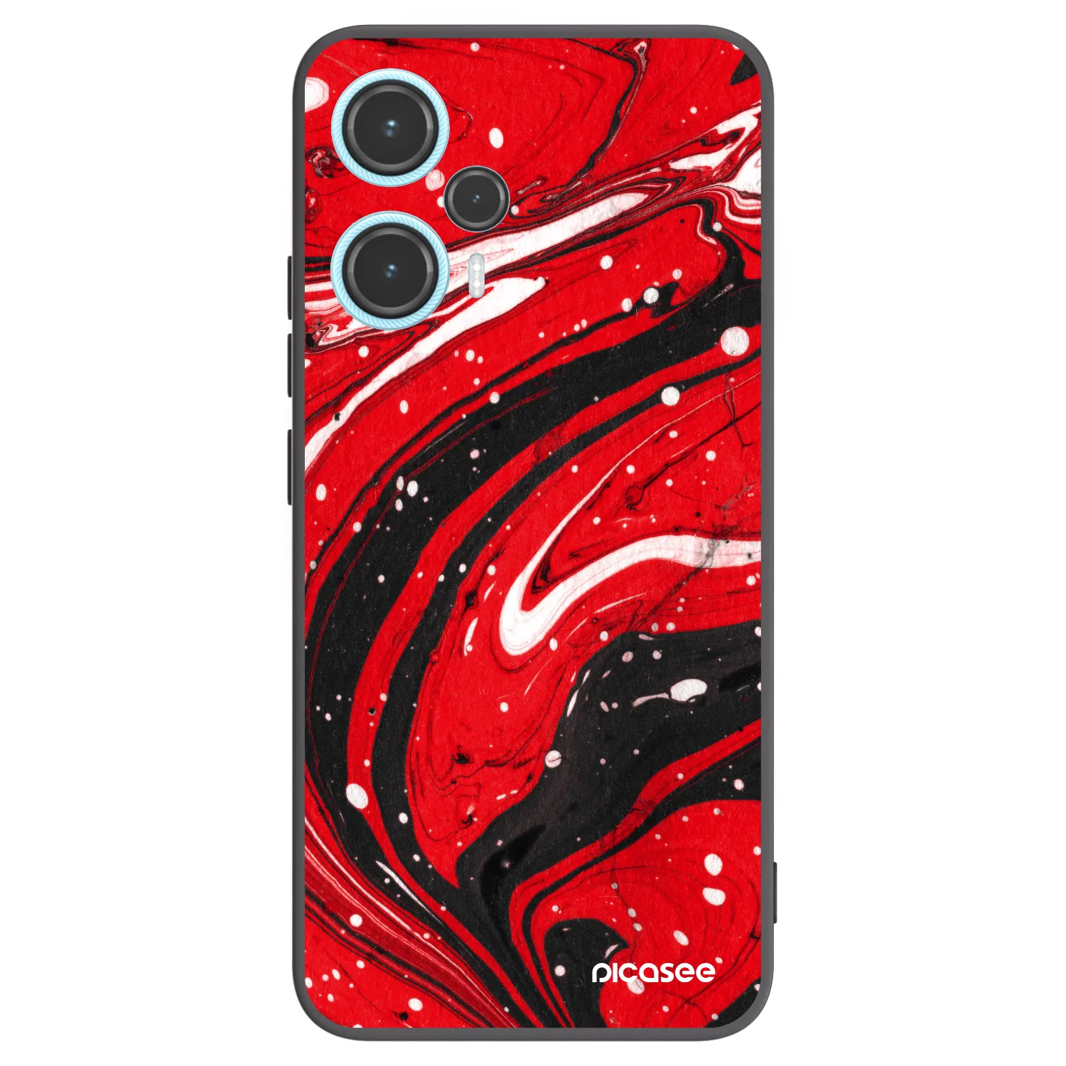 Picasee silikónový čierny obal pre Xiaomi Poco F5 - Red black