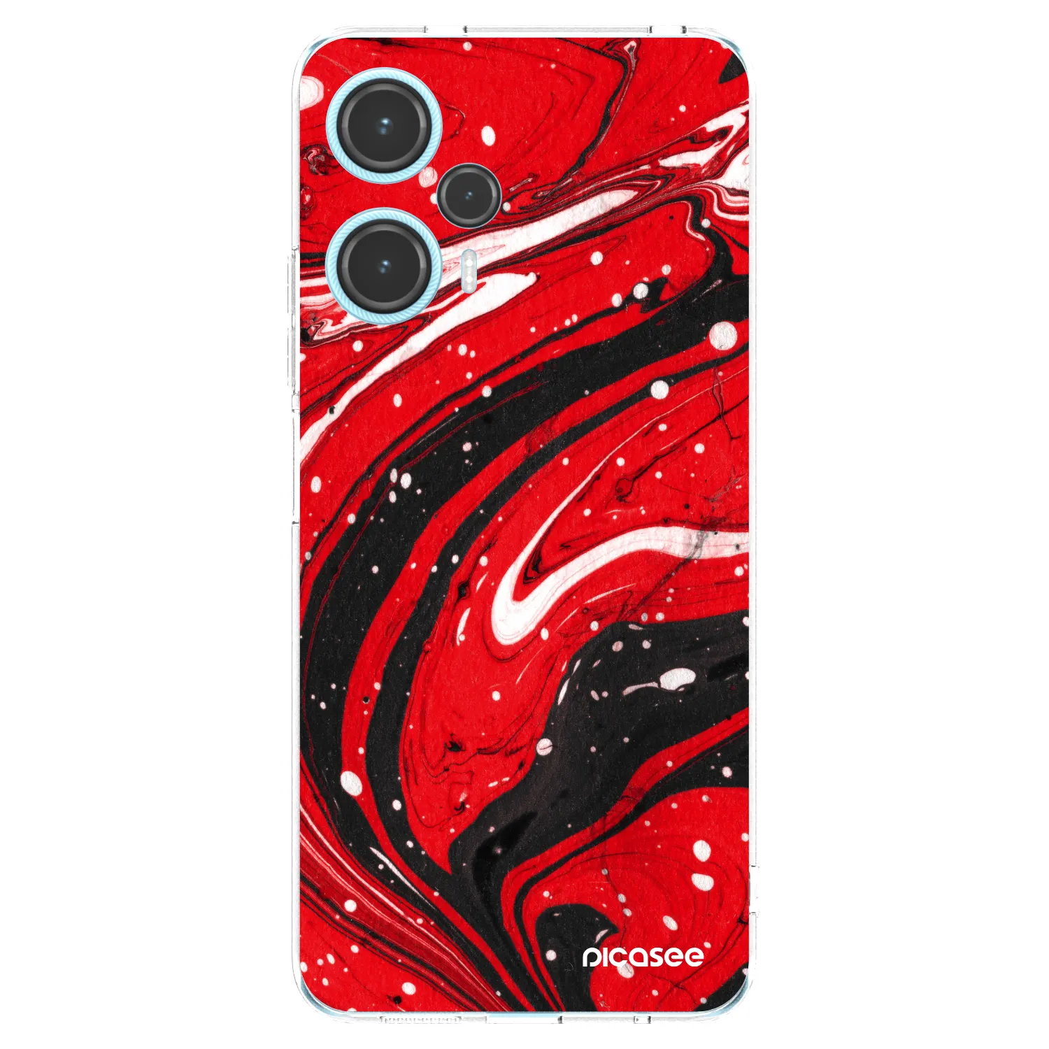 Picasee silikónový prehľadný obal pre Xiaomi Poco F5 - Red black