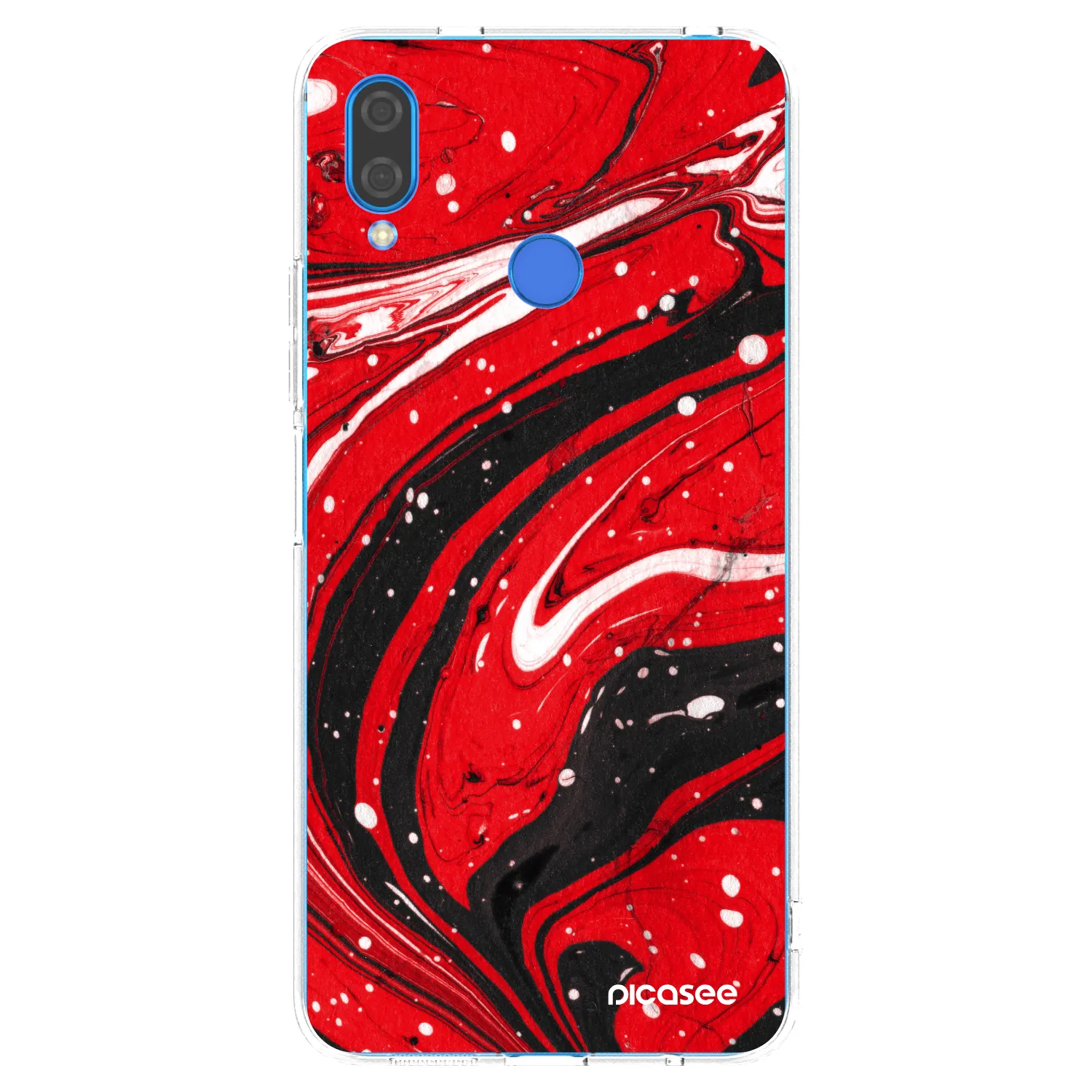 Picasee silikónový prehľadný obal pre Huawei Nova 3 - Red black