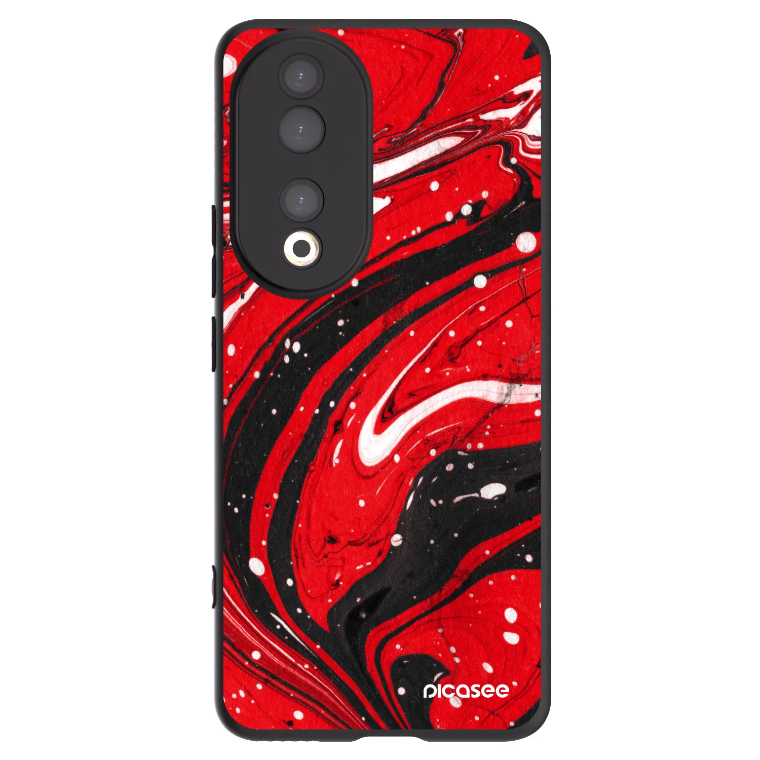Picasee silikónový čierny obal pre Honor 90 5G - Red black