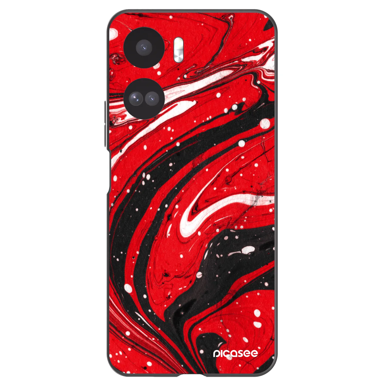Picasee silikónový čierny obal pre Honor 90 Lite 5G - Red black