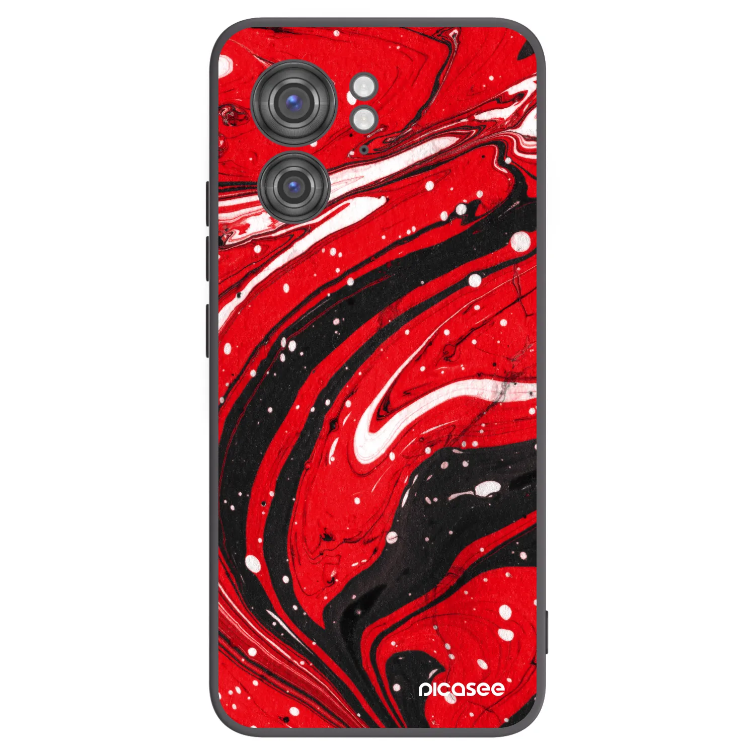 Picasee silikónový čierny obal pre Motorola Edge 40 - Red black