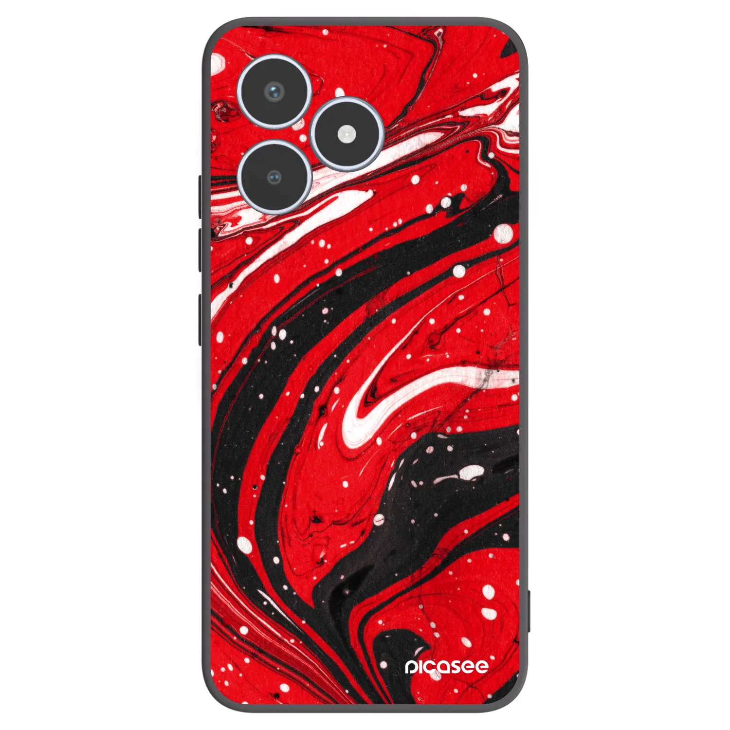 Picasee silikónový čierny obal pre Realme C53 - Red black