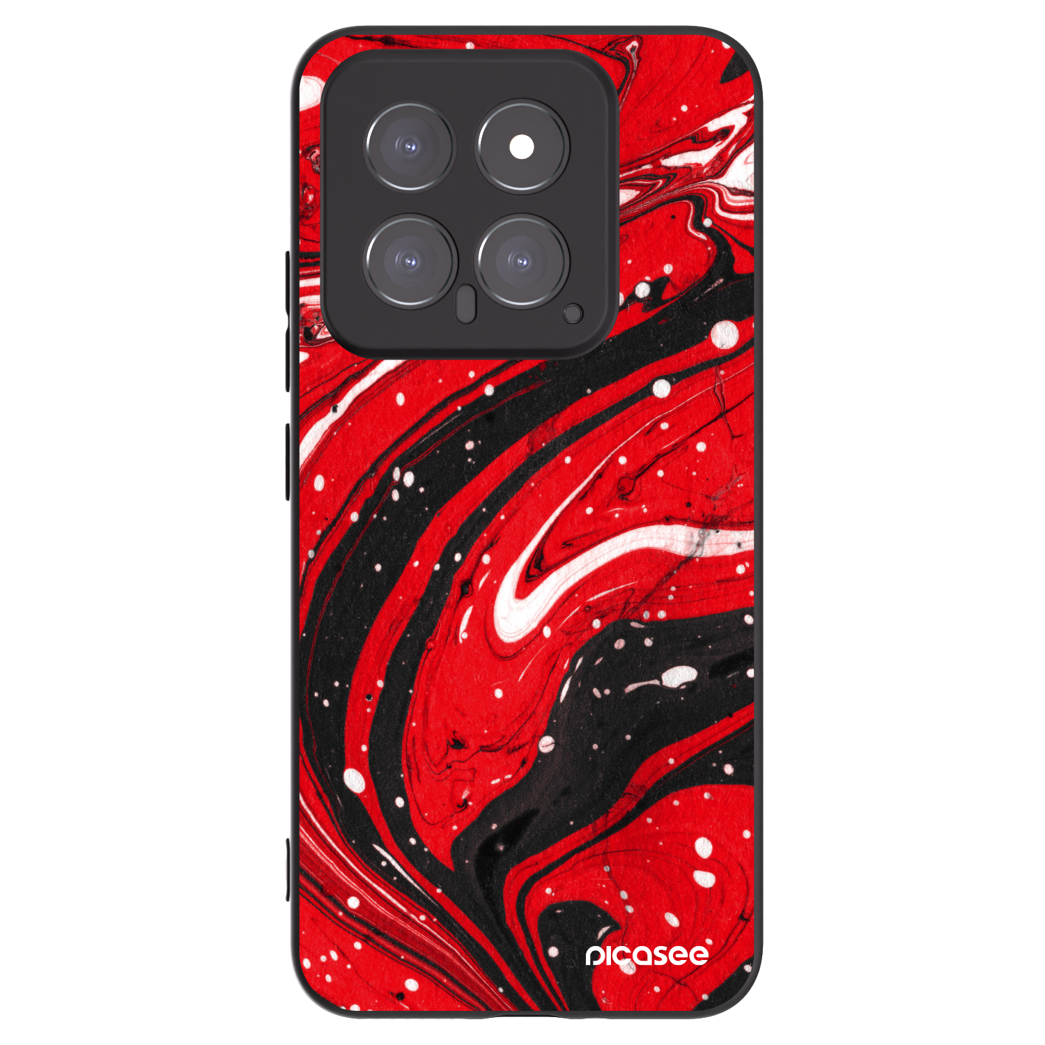 Picasee silikónový čierny obal pre Xiaomi 14 - Red black