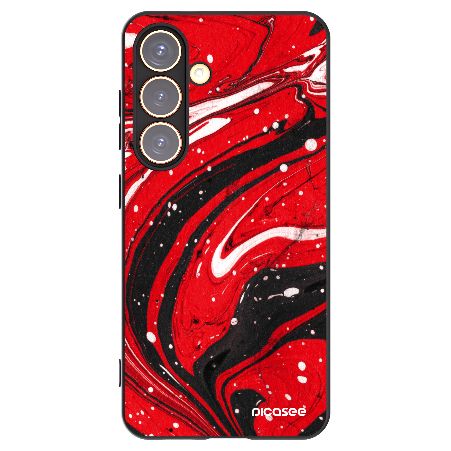 Picasee silikónový čierny obal pre Samsung Galaxy S24 S921B 5G - Red black