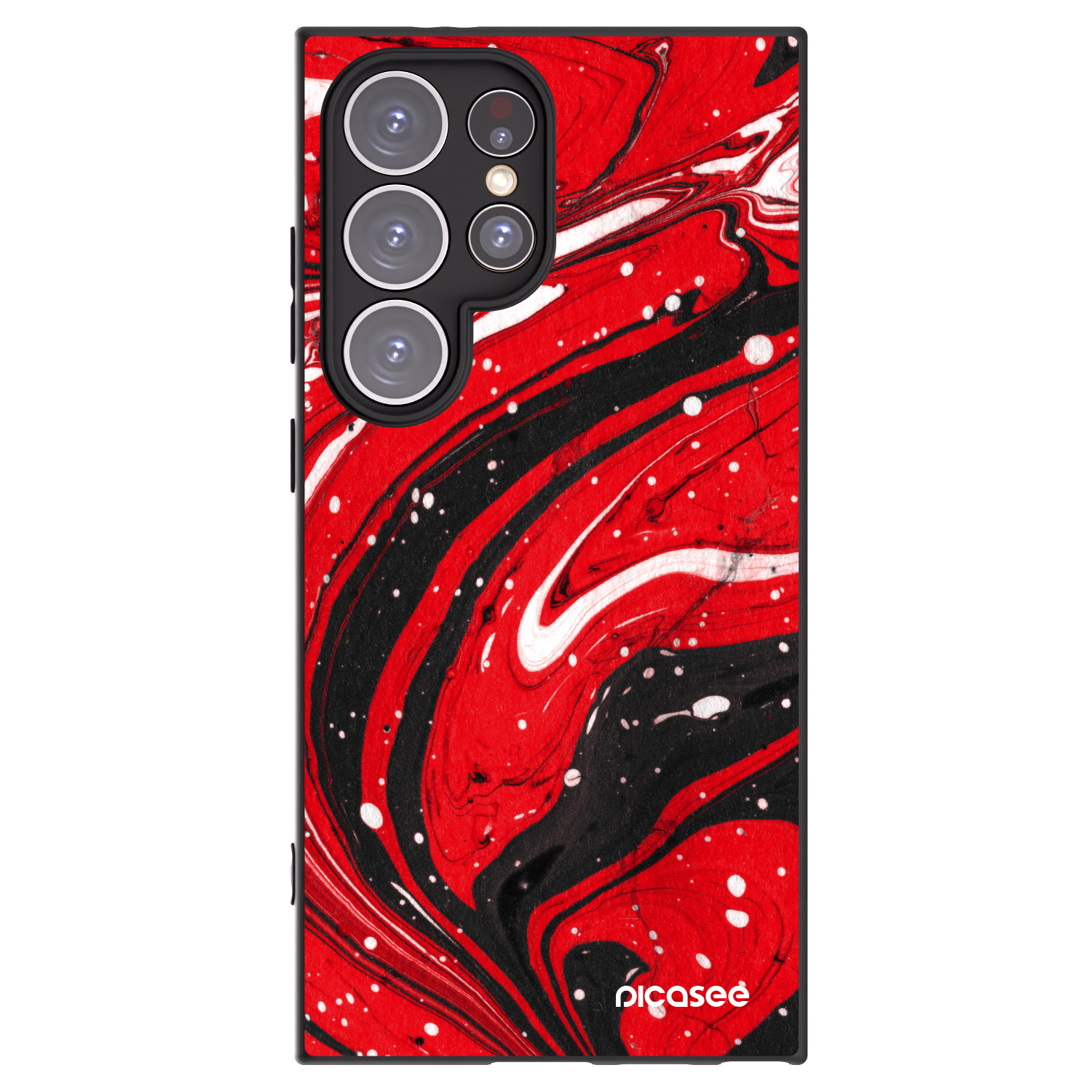 Picasee silikónový čierny obal pre Samsung Galaxy S24 Ultra S928B 5G - Red black