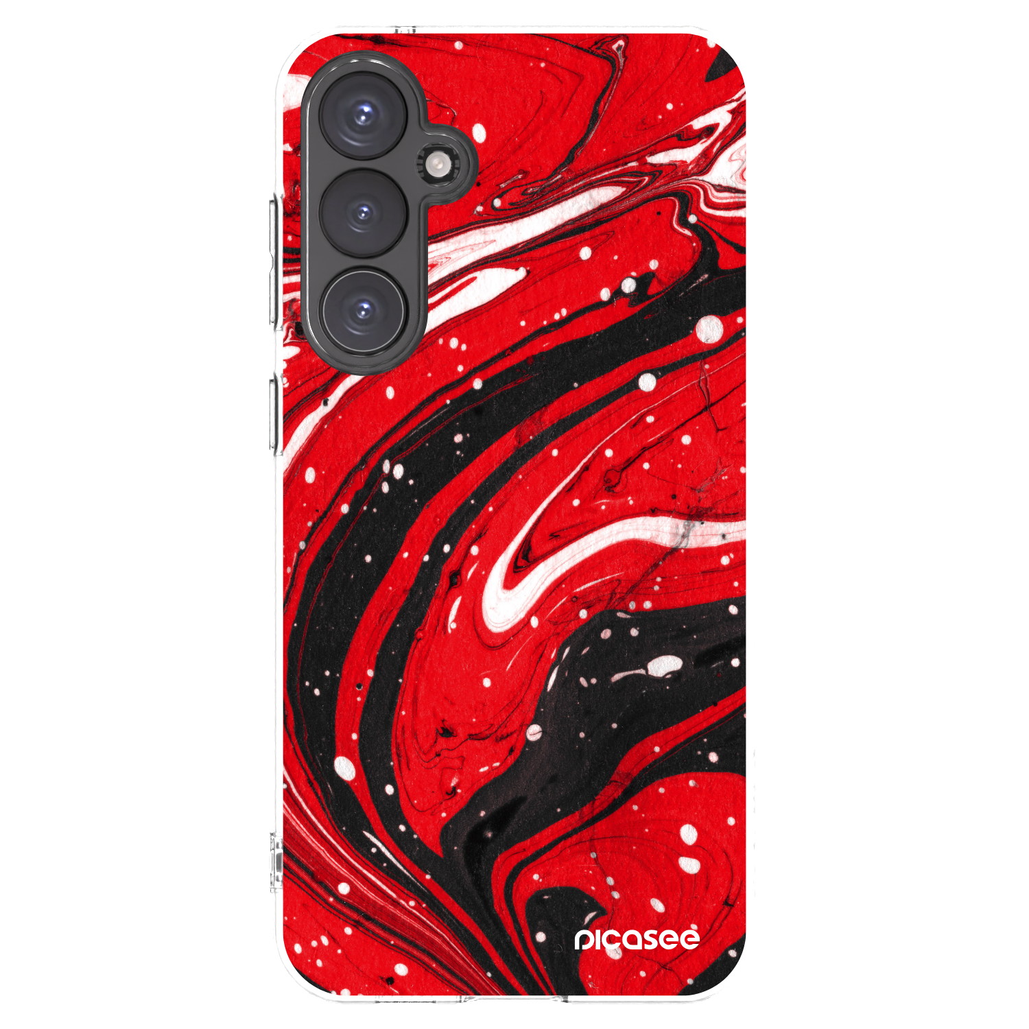 Picasee silikónový prehľadný obal pre Samsung Galaxy S23 FE S711B - Red black
