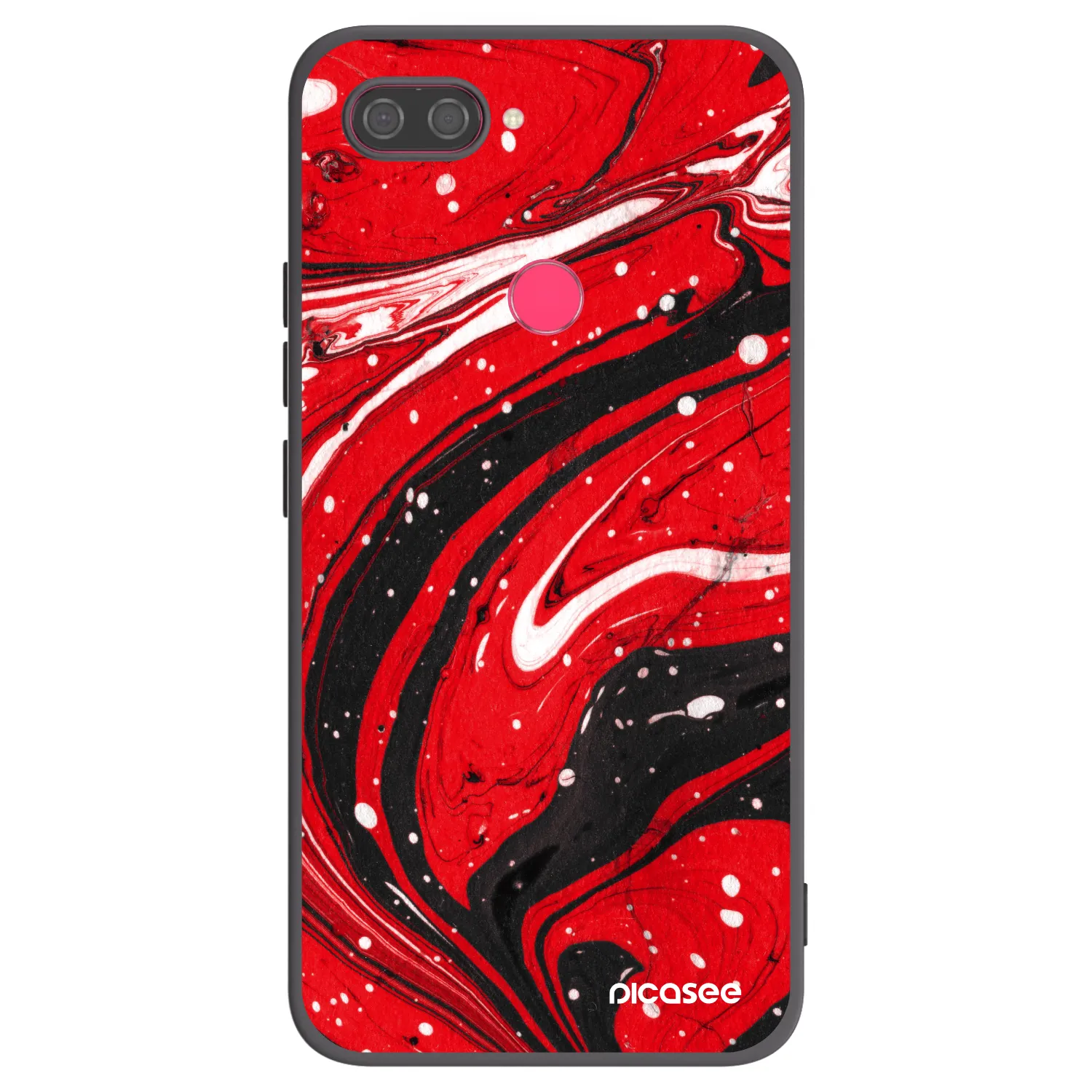 Picasee silikónový čierny obal pre Xiaomi Mi 8 Lite - Red black