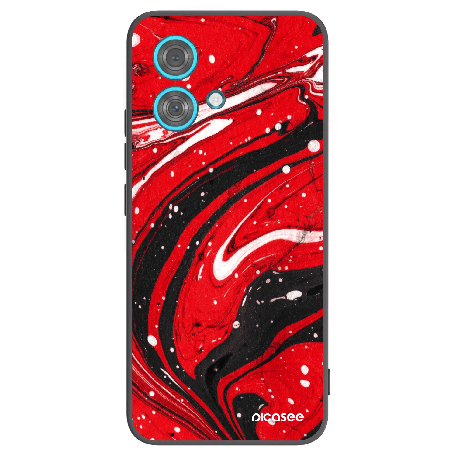 Picasee silikónový čierny obal pre Motorola Edge 40 Neo - Red black