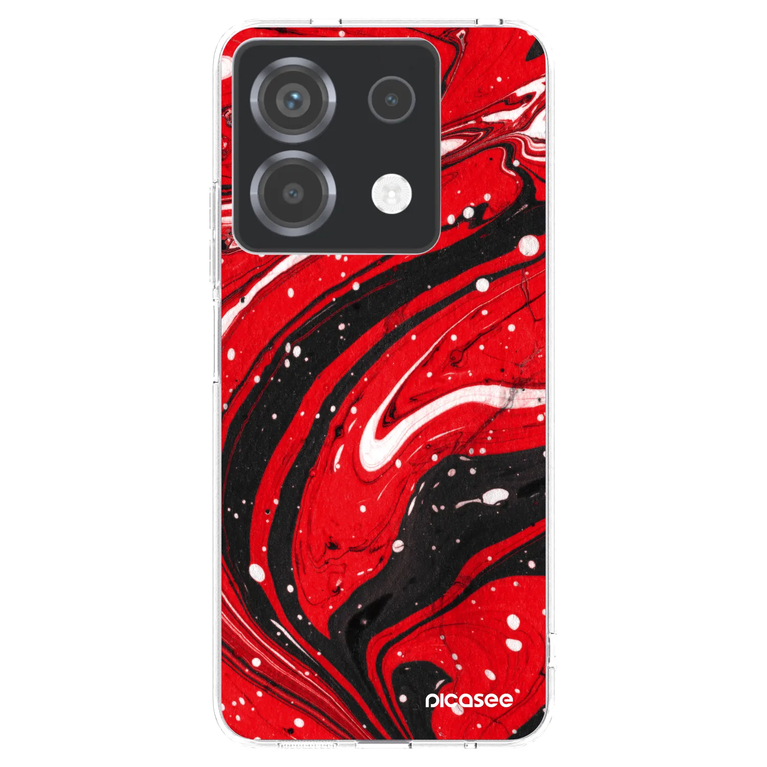 Picasee silikónový prehľadný obal pre Xiaomi Poco X6 - Red black
