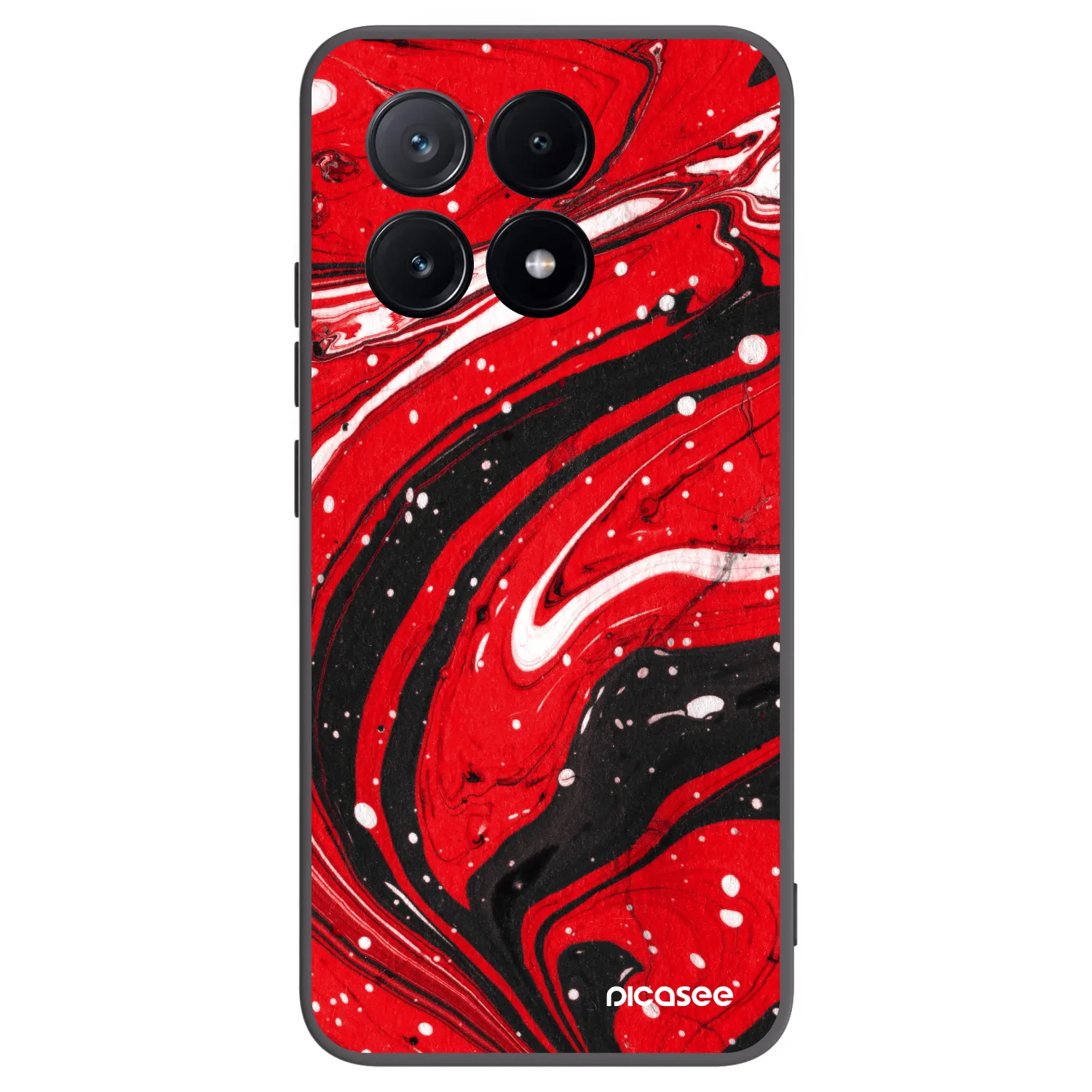 Picasee silikónový čierny obal pre Xiaomi Poco X6 Pro - Red black