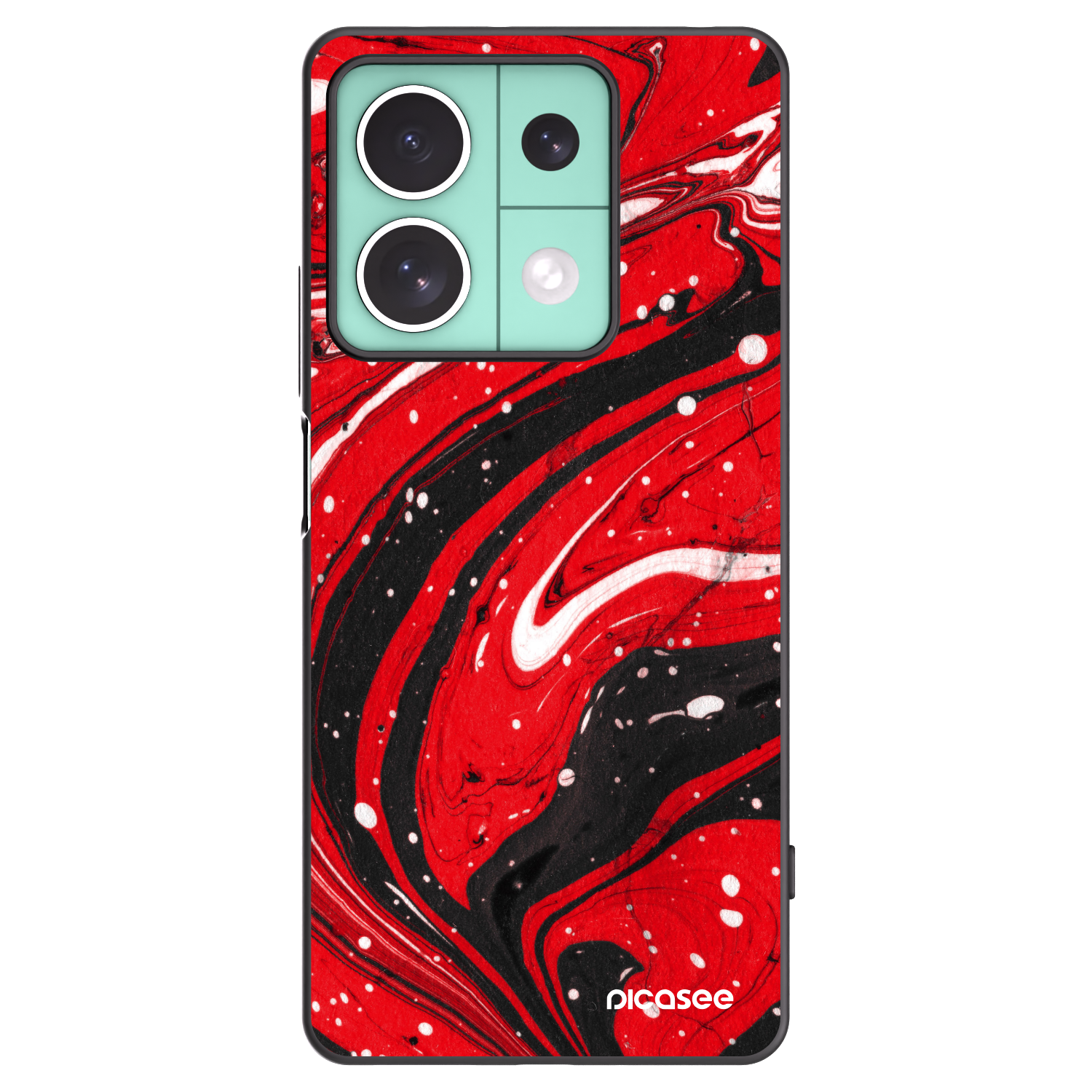 Picasee silikónový čierny obal pre Xiaomi Redmi Note 13 5G - Red black