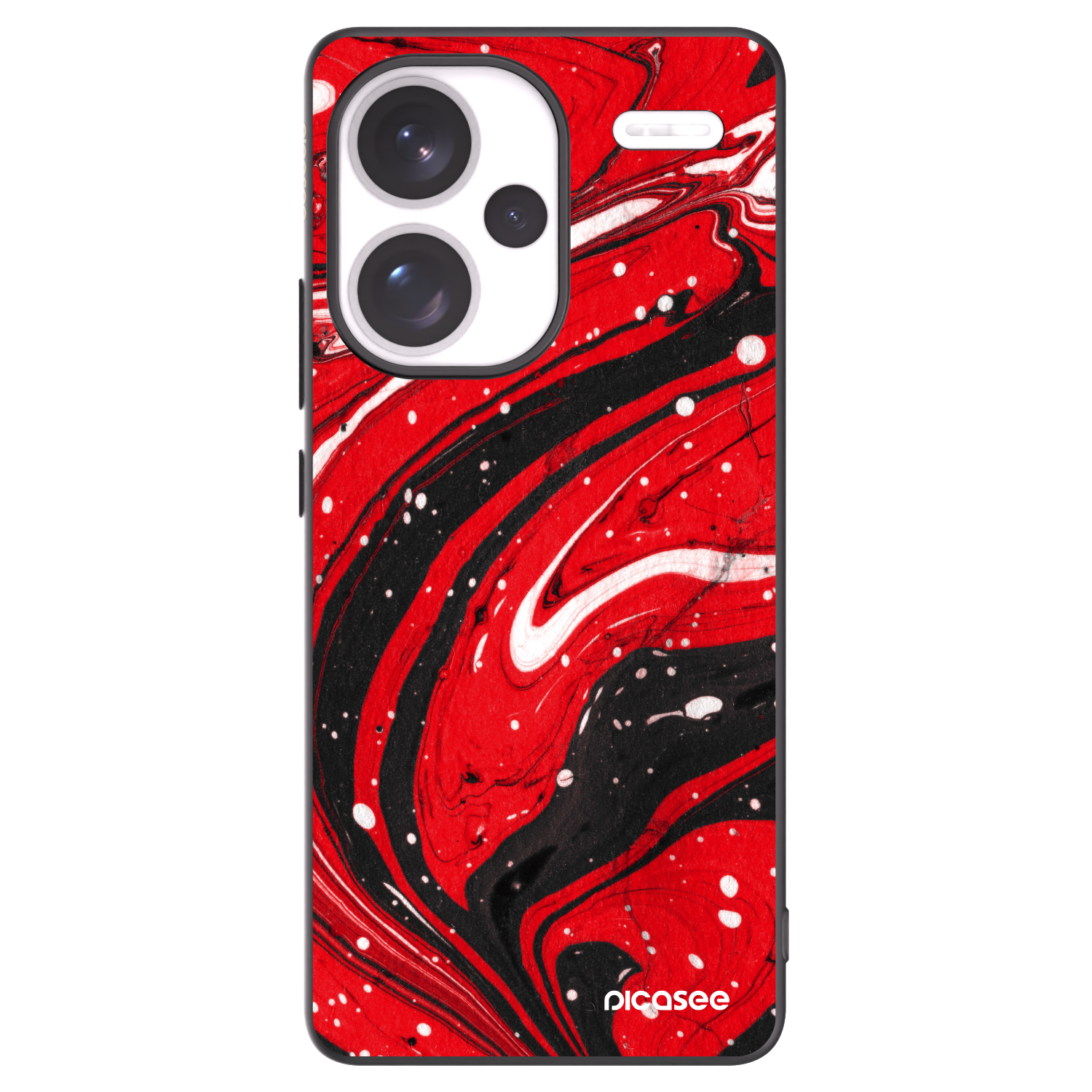 Picasee silikónový čierny obal pre Xiaomi Redmi Note 13 Pro+ 5G - Red black