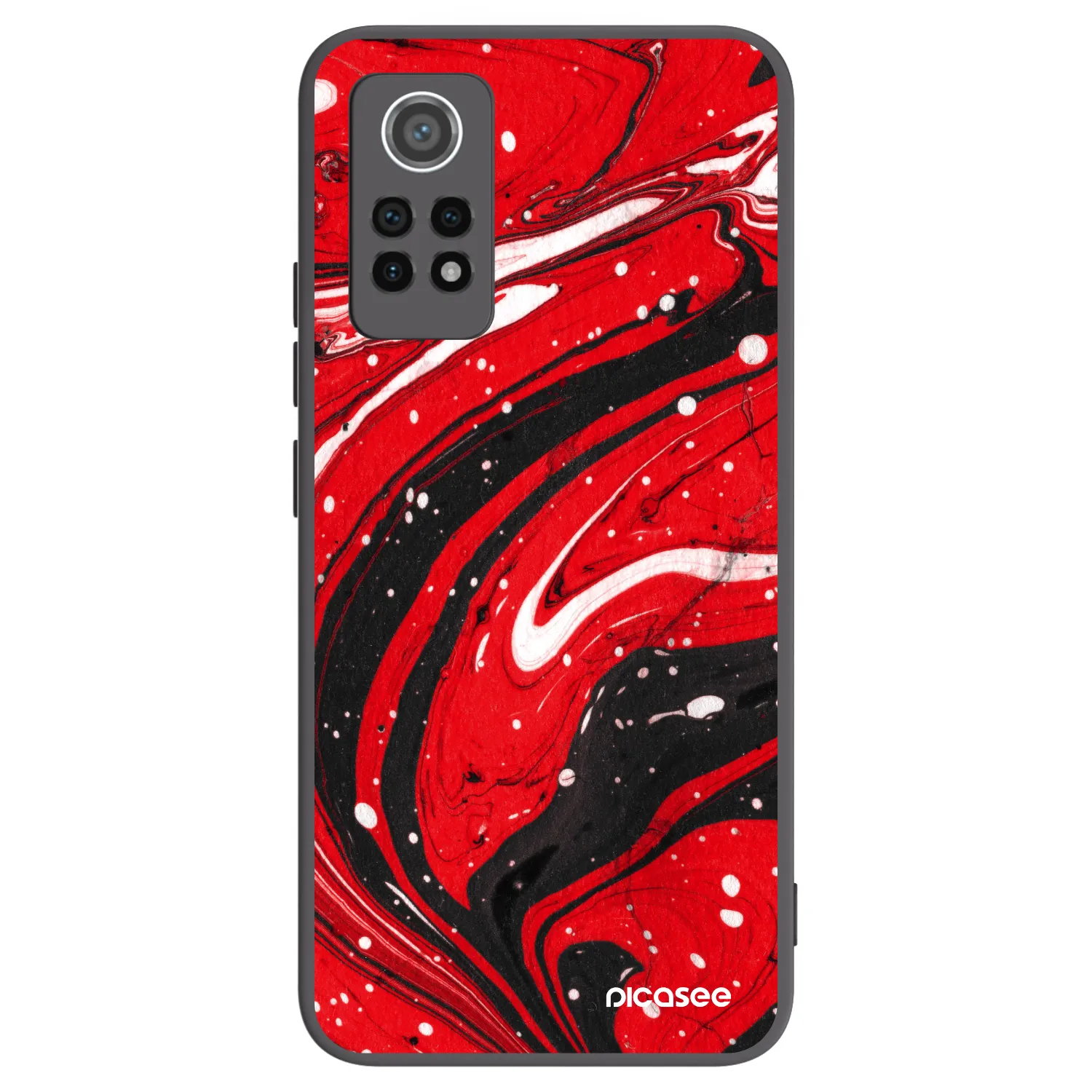 Picasee silikónový čierny obal pre Xiaomi Redmi Note 12 Pro 4G - Red black