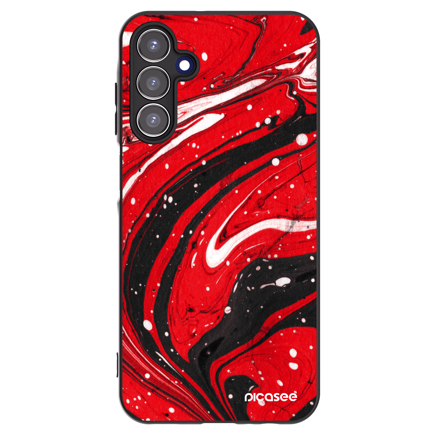 Picasee silikónový čierny obal pre Samsung Galaxy A15 A155F 4G - Red black